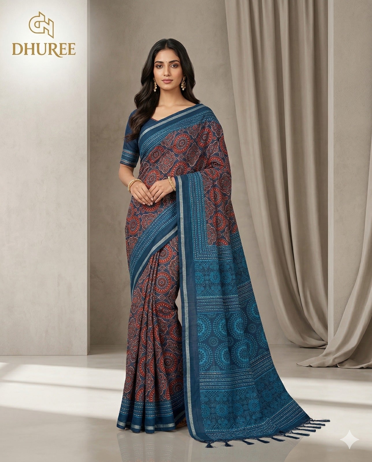 - DHUREE COTTON SAREE.