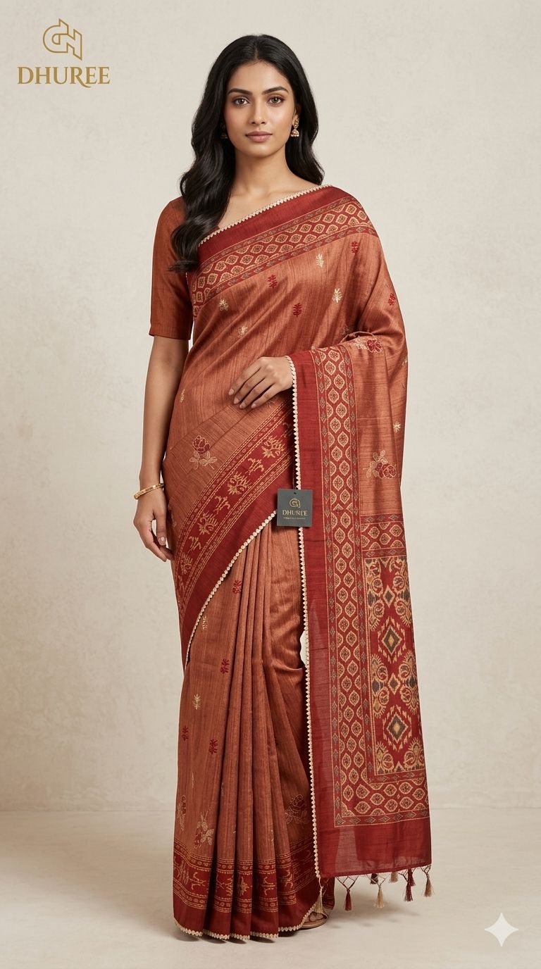 - DHUREE COTTON DOLPHIN SAREE.