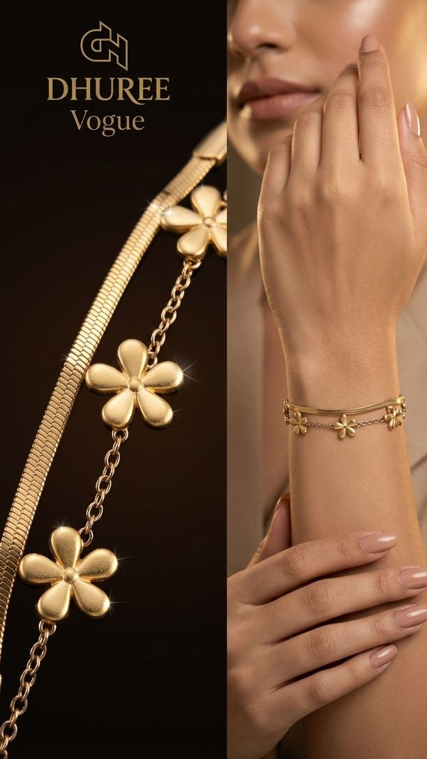 Stainless Steel Women's Charm Bracelet