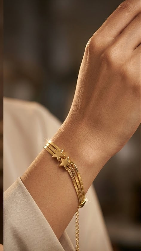 Rosegold Plated Clover Design Bracelet