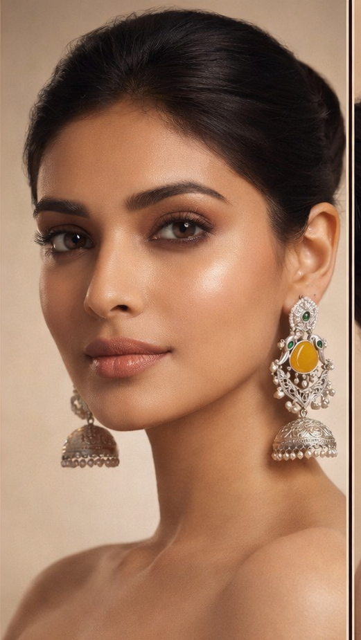 Women's Traditional Oxidized Jhumkas