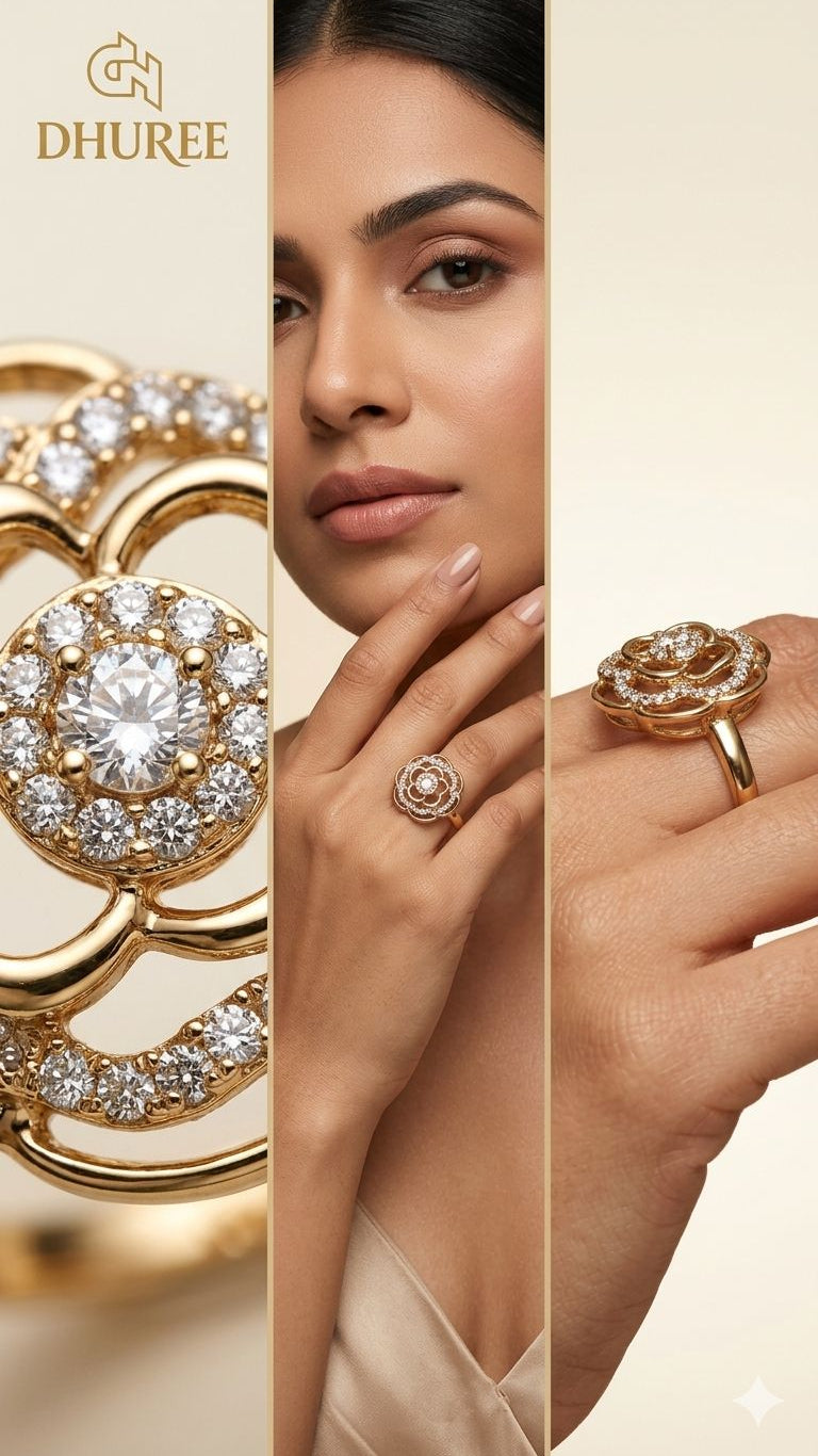Zircon Finger Ring for Women-Fully Adjustable Ring.