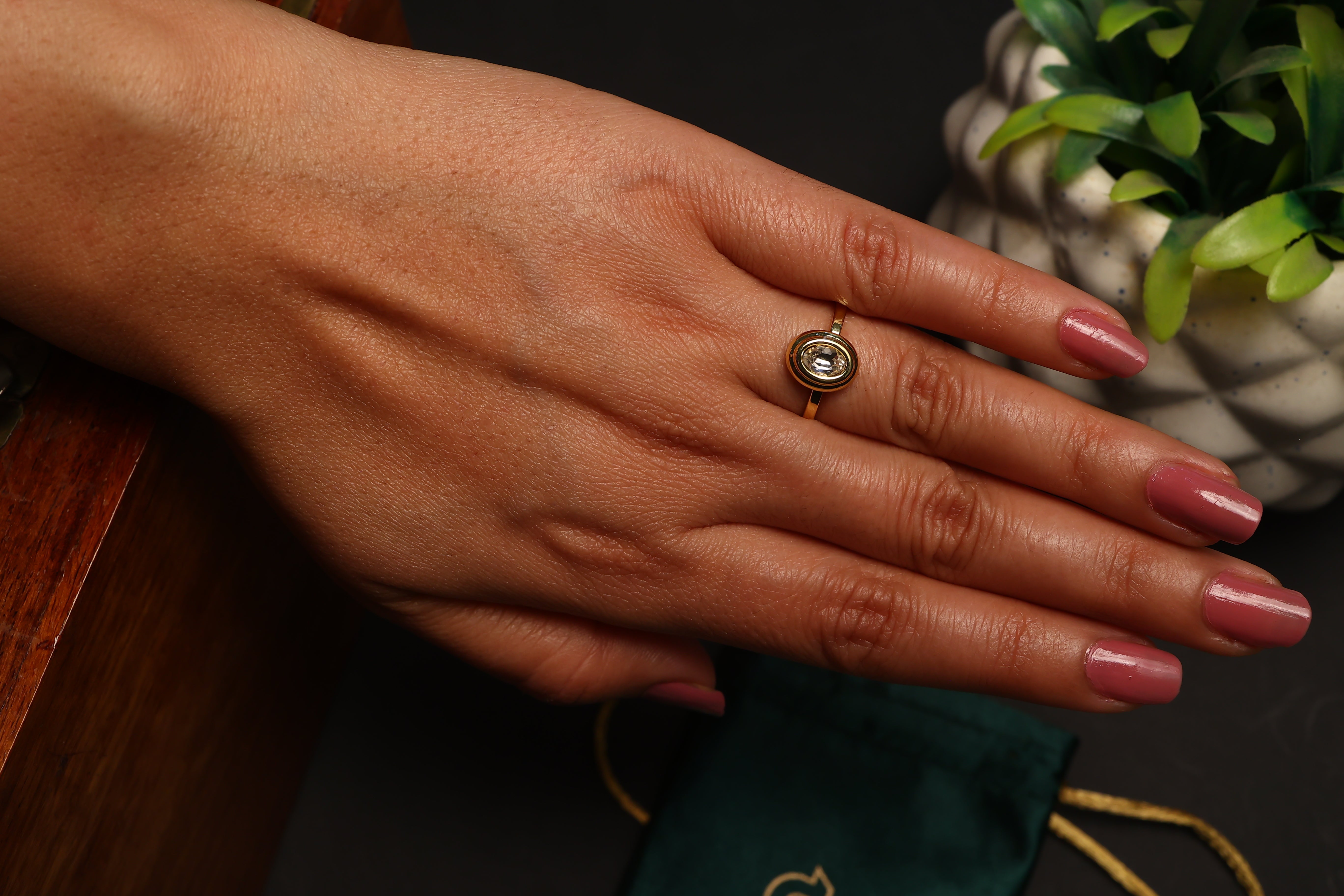 Premium White Sapphire Adjustable Ring for Women
