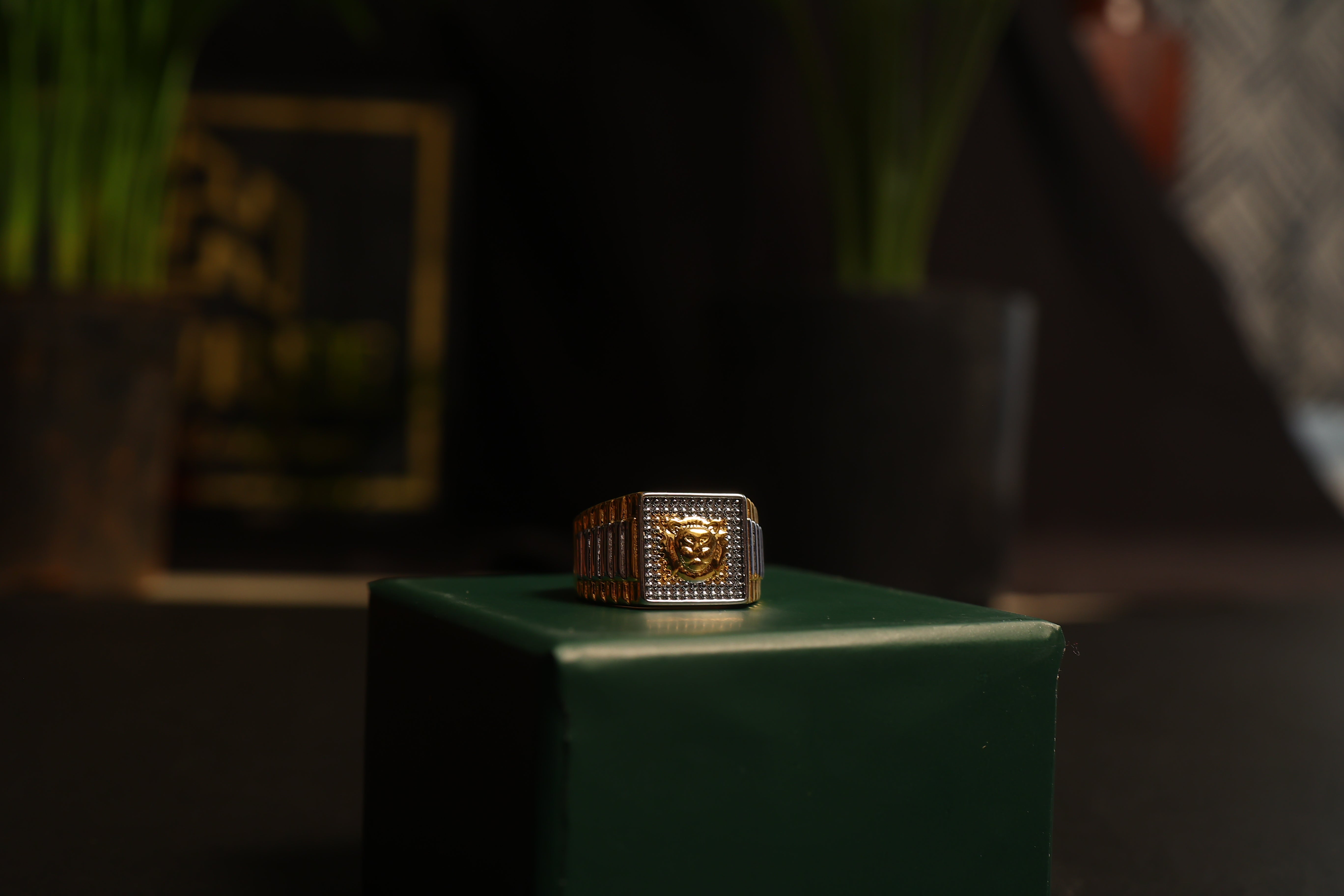 Golden Square in Rectangle Ring For Him