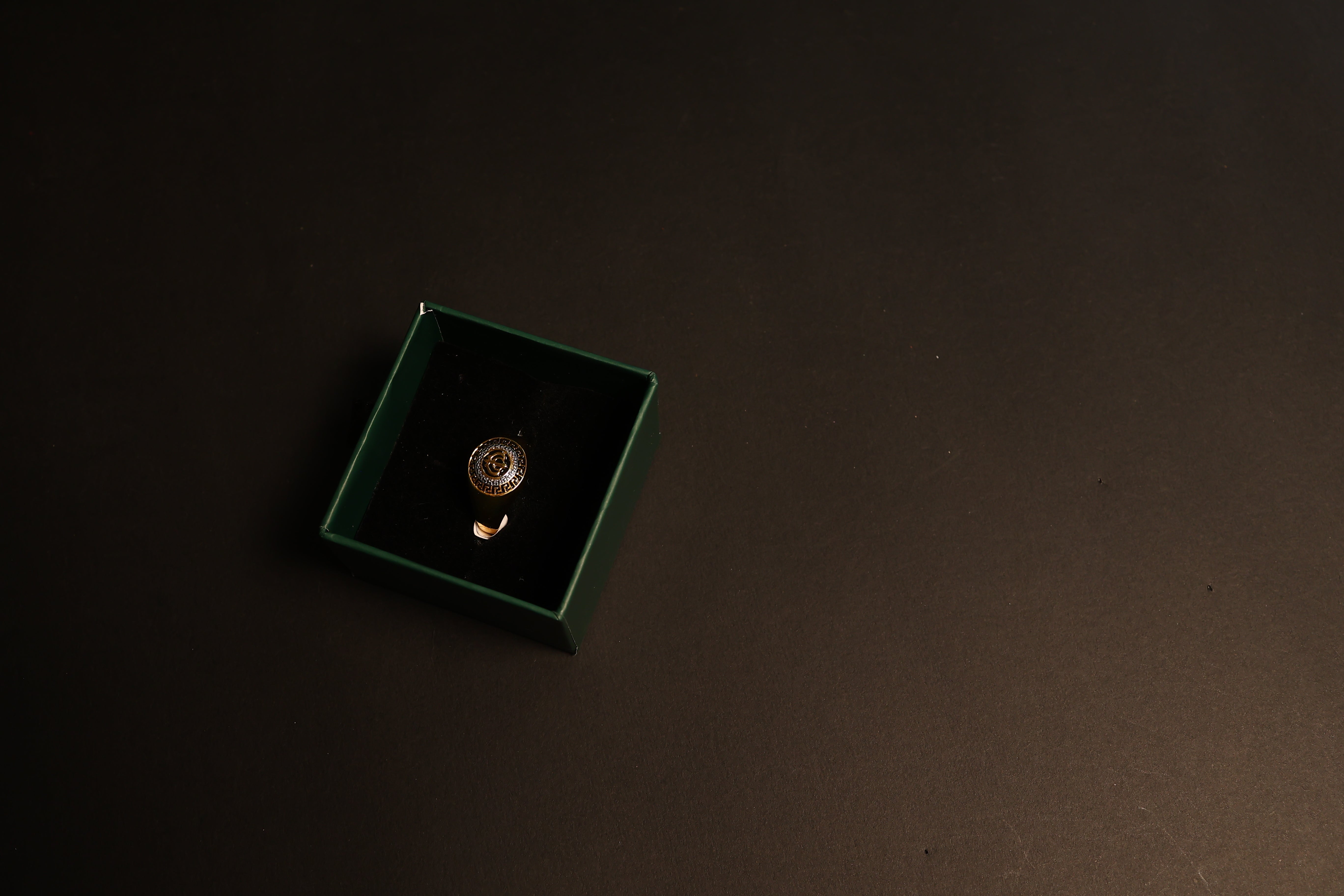 Golden Zircon Glory Ring For Him