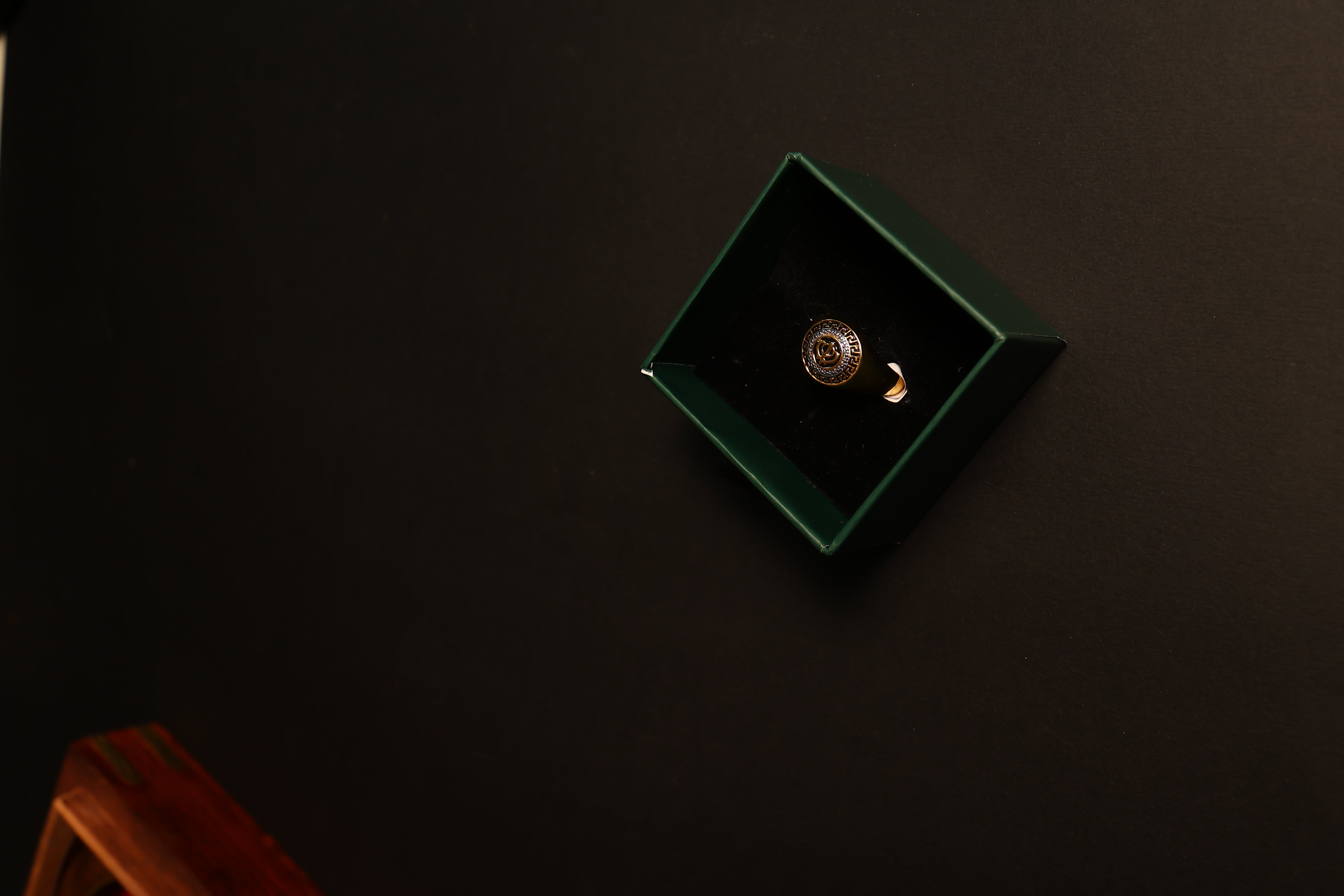 Golden Zircon Glory Ring For Him