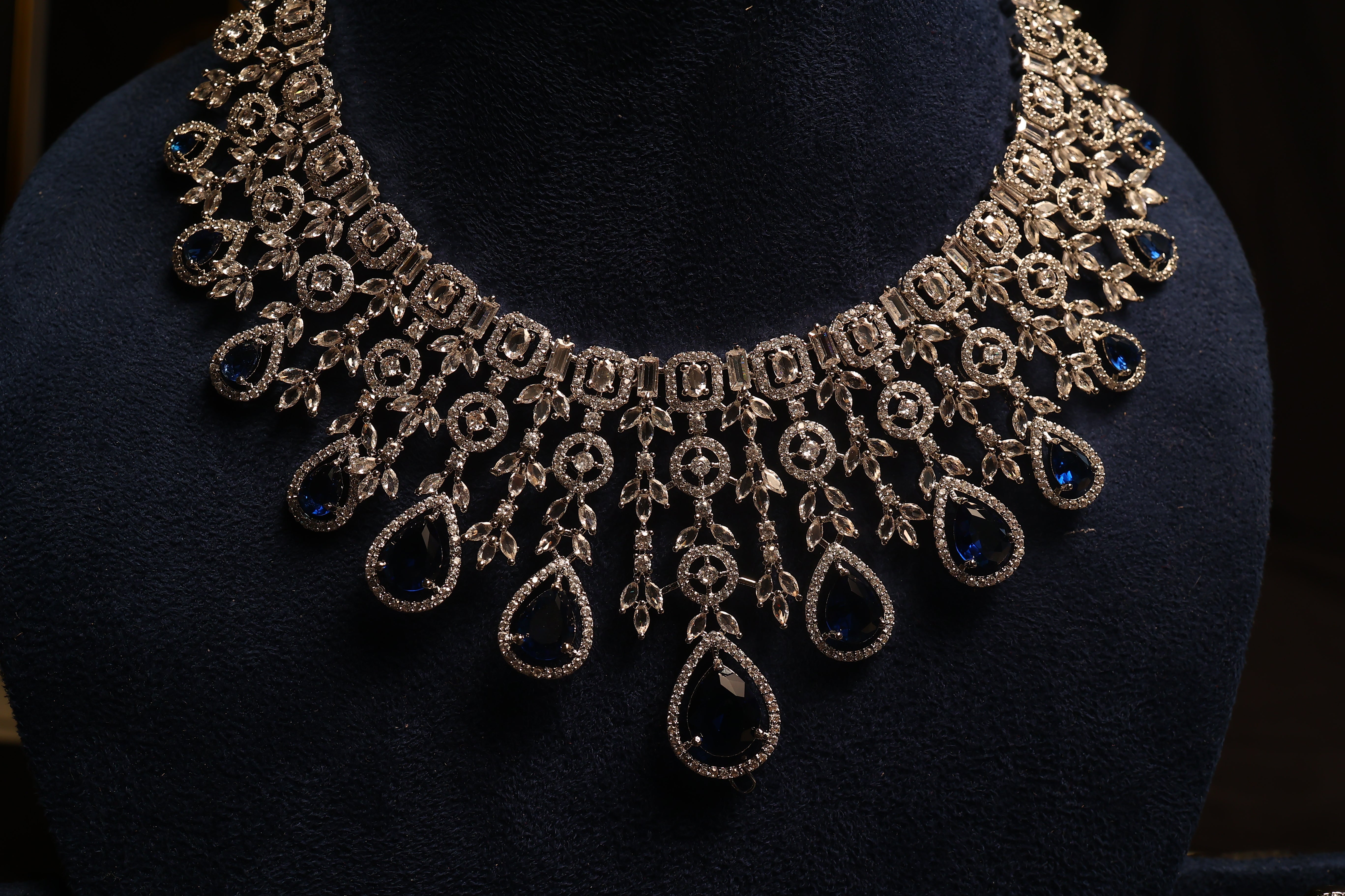 Purple Drop Grand Ad Set with Earrings for Women