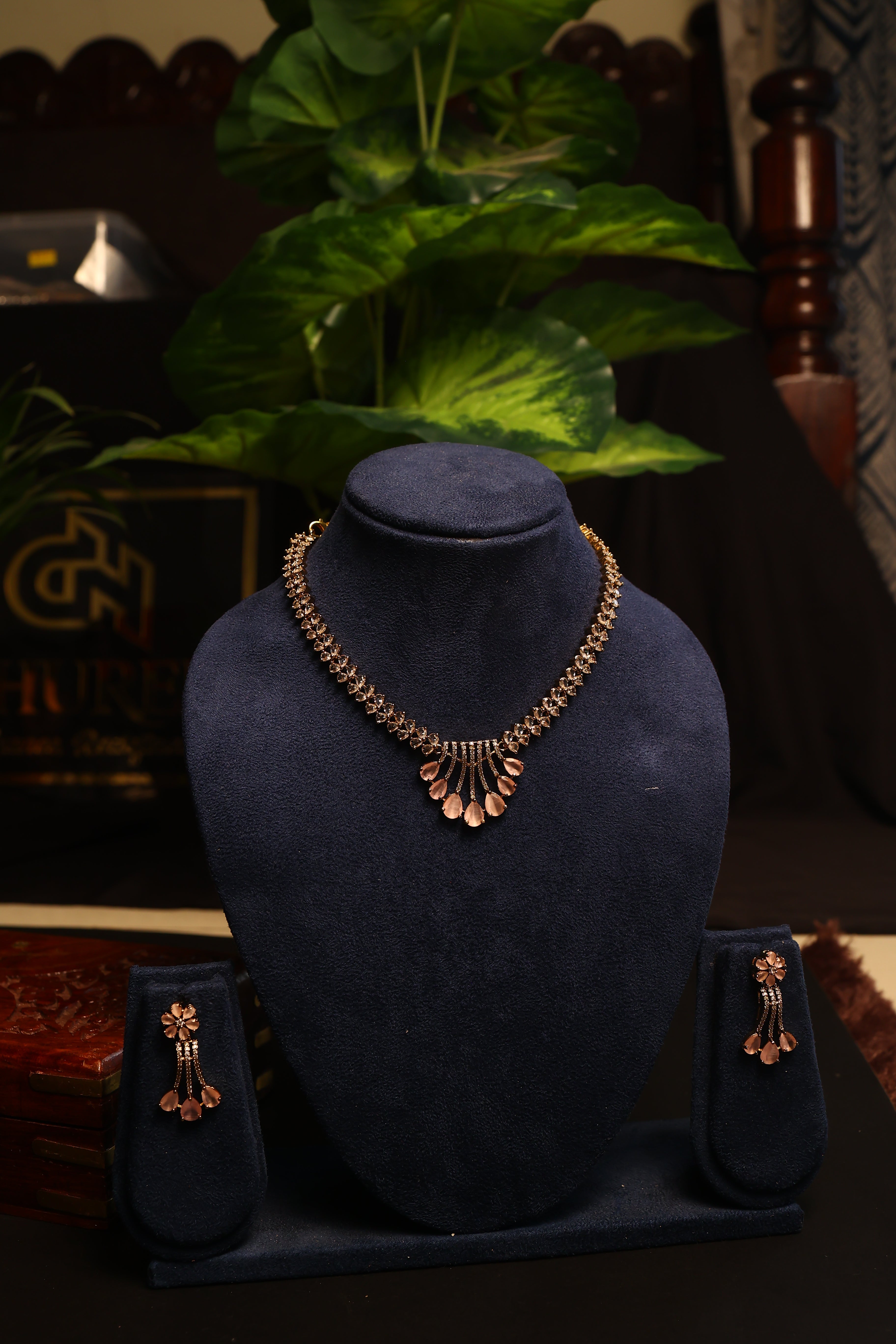 AD Necklace with Earrings