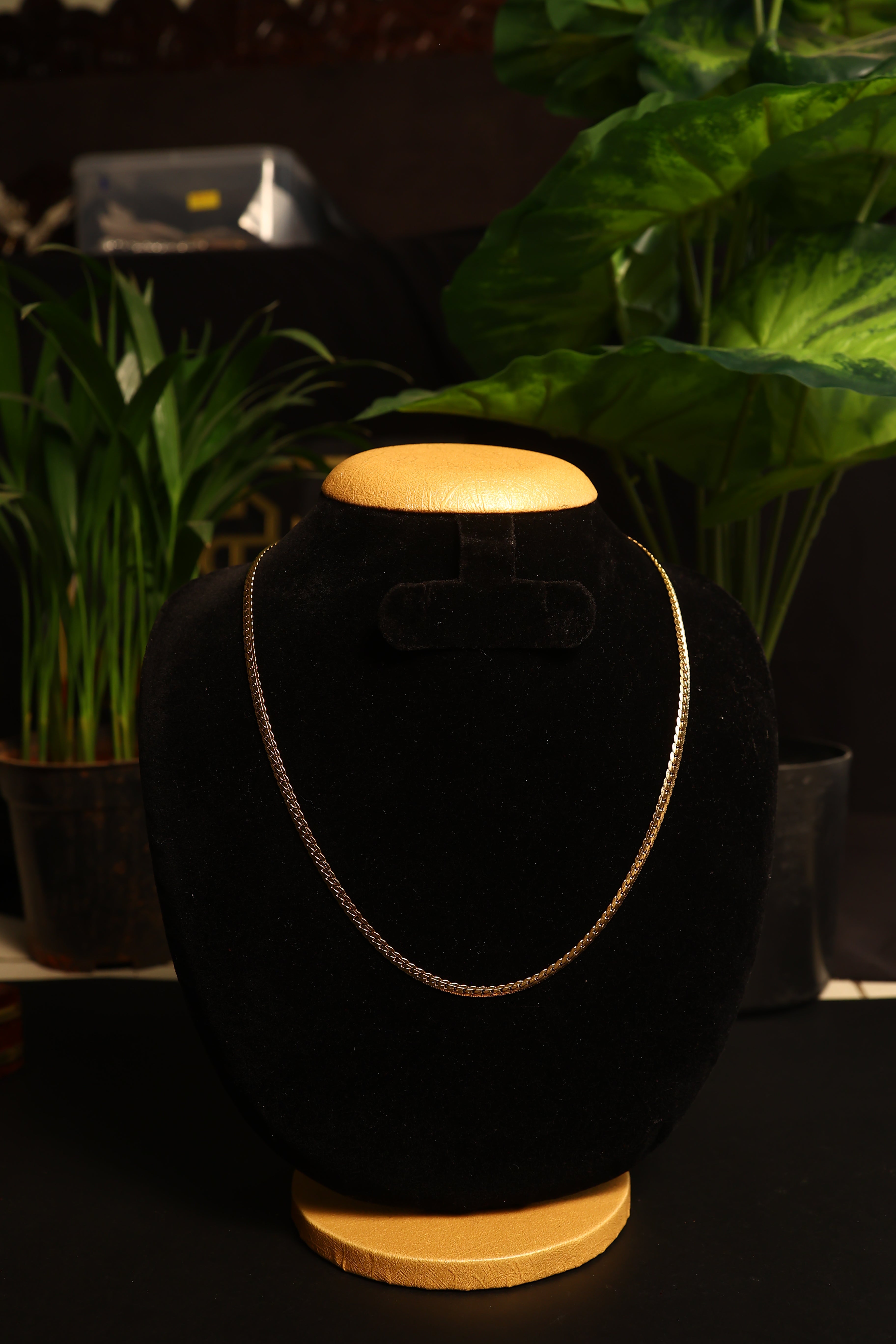 Snake Skin 18K Gold Plated Chain