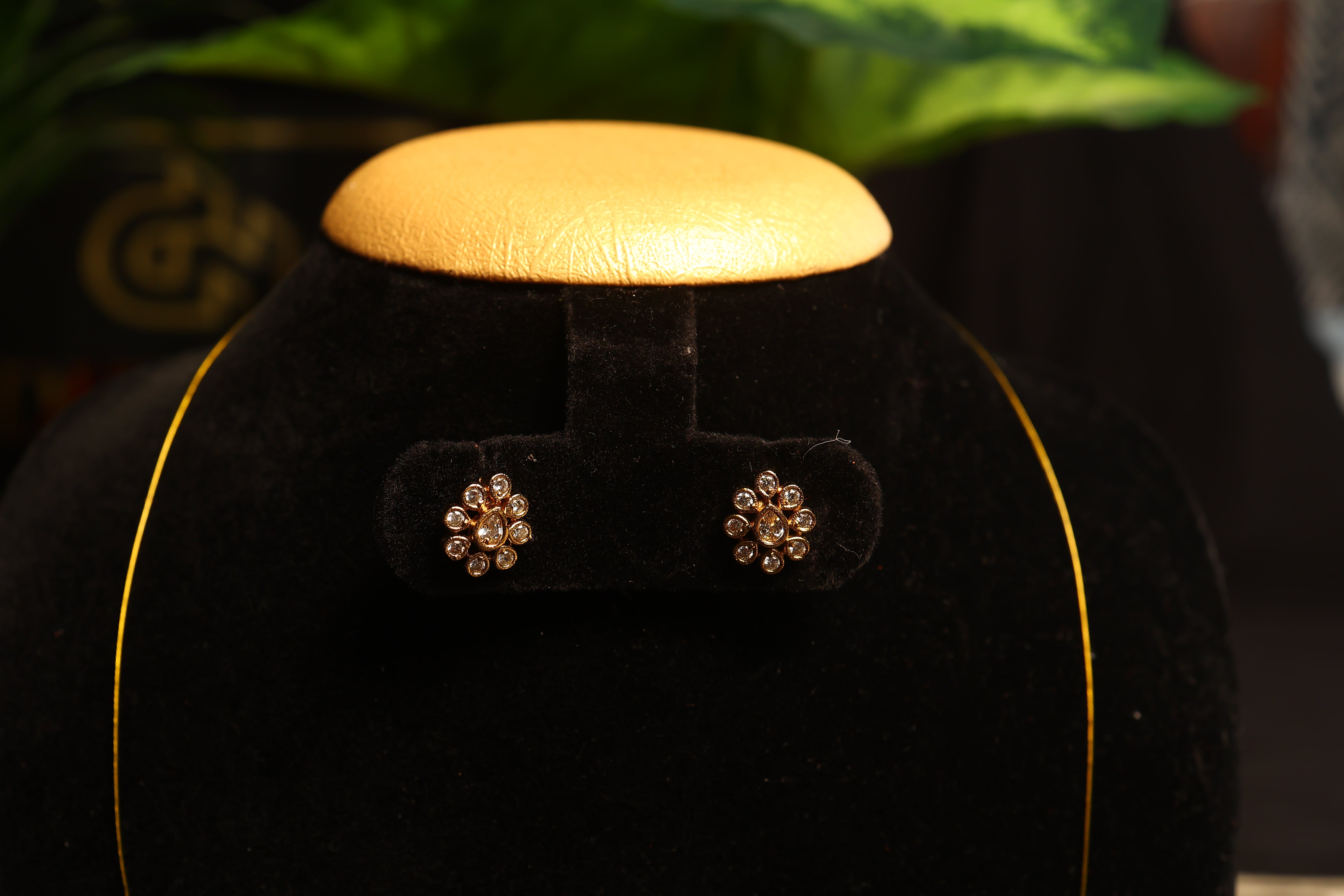 Invisible Flower Chain with Earrings