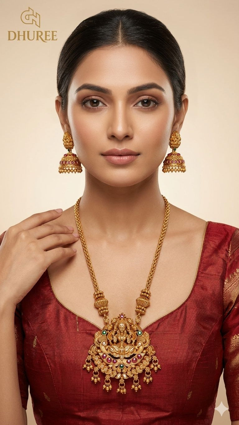 Attigai Style Lakshmi Pearl Traditional Choker Set