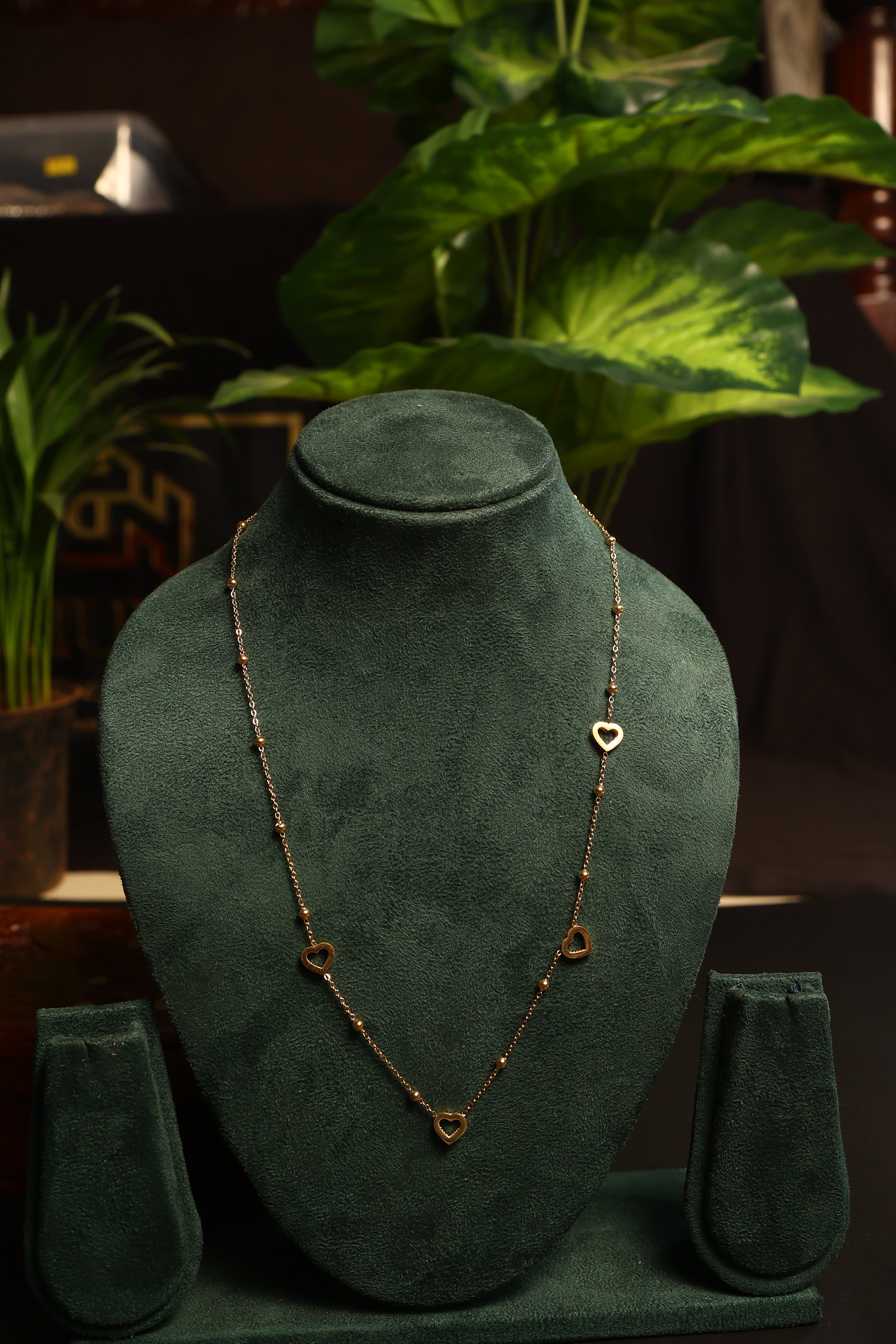 Nyle Heart 18K Gold Plated Necklace