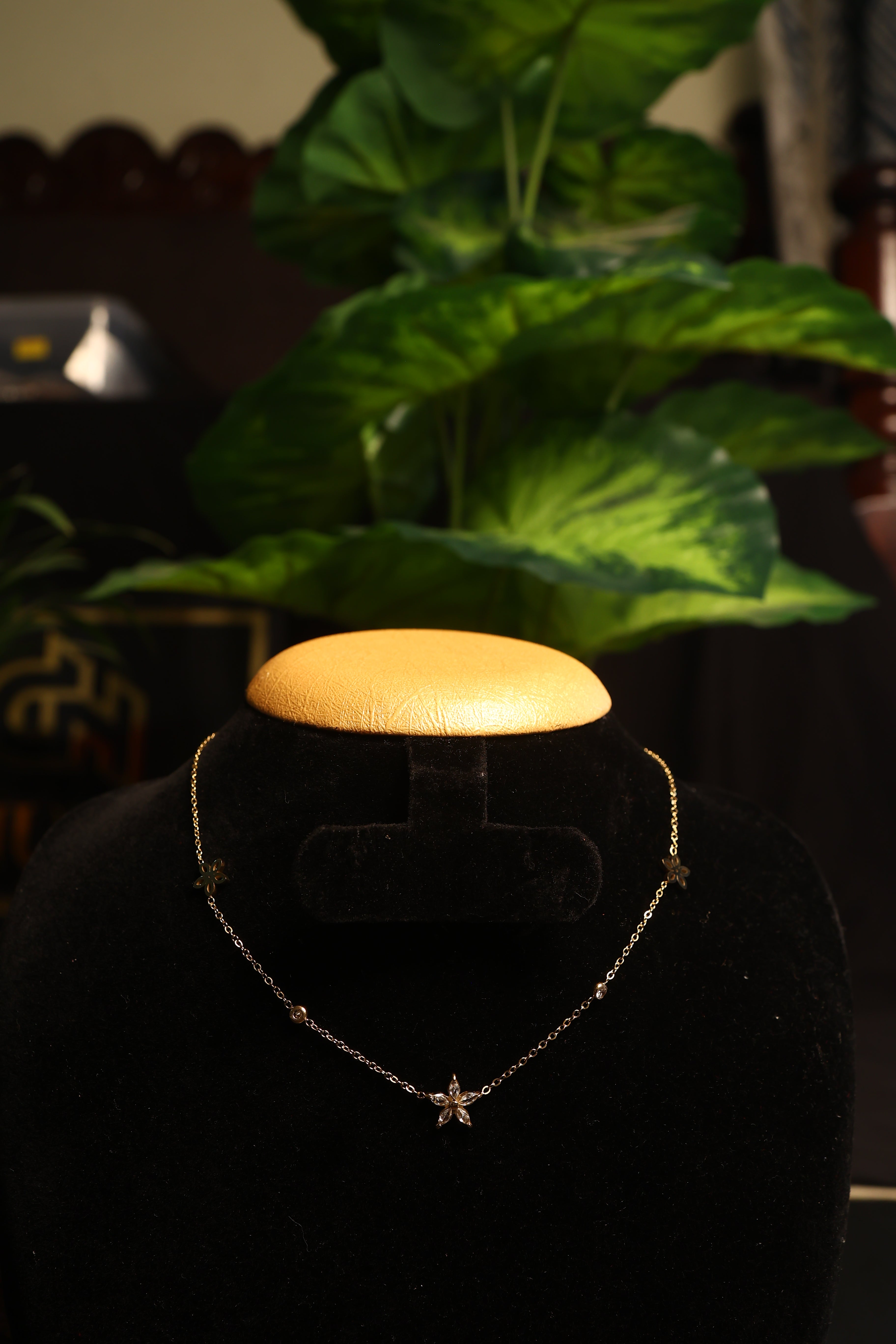 Halley Frozen Star gold Plated
Necklace