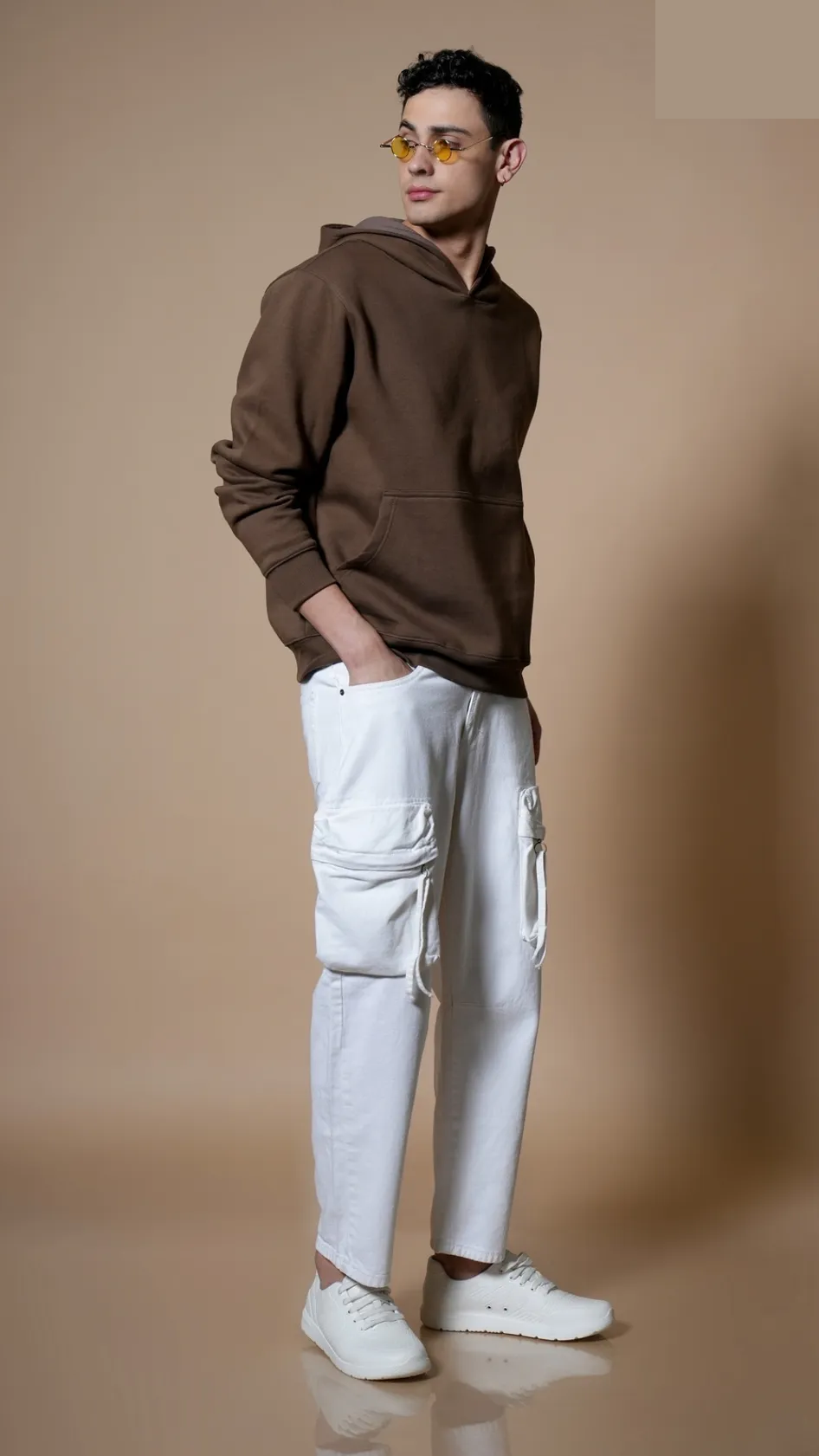 Plain Brown unisex premium hoodies