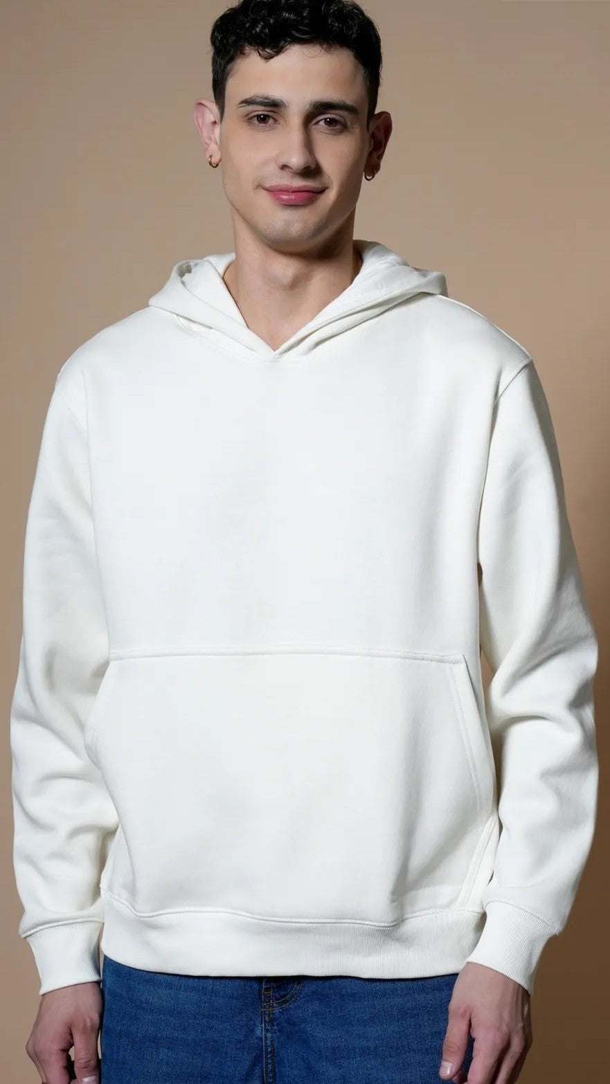 Plain White unisex premium hoodies