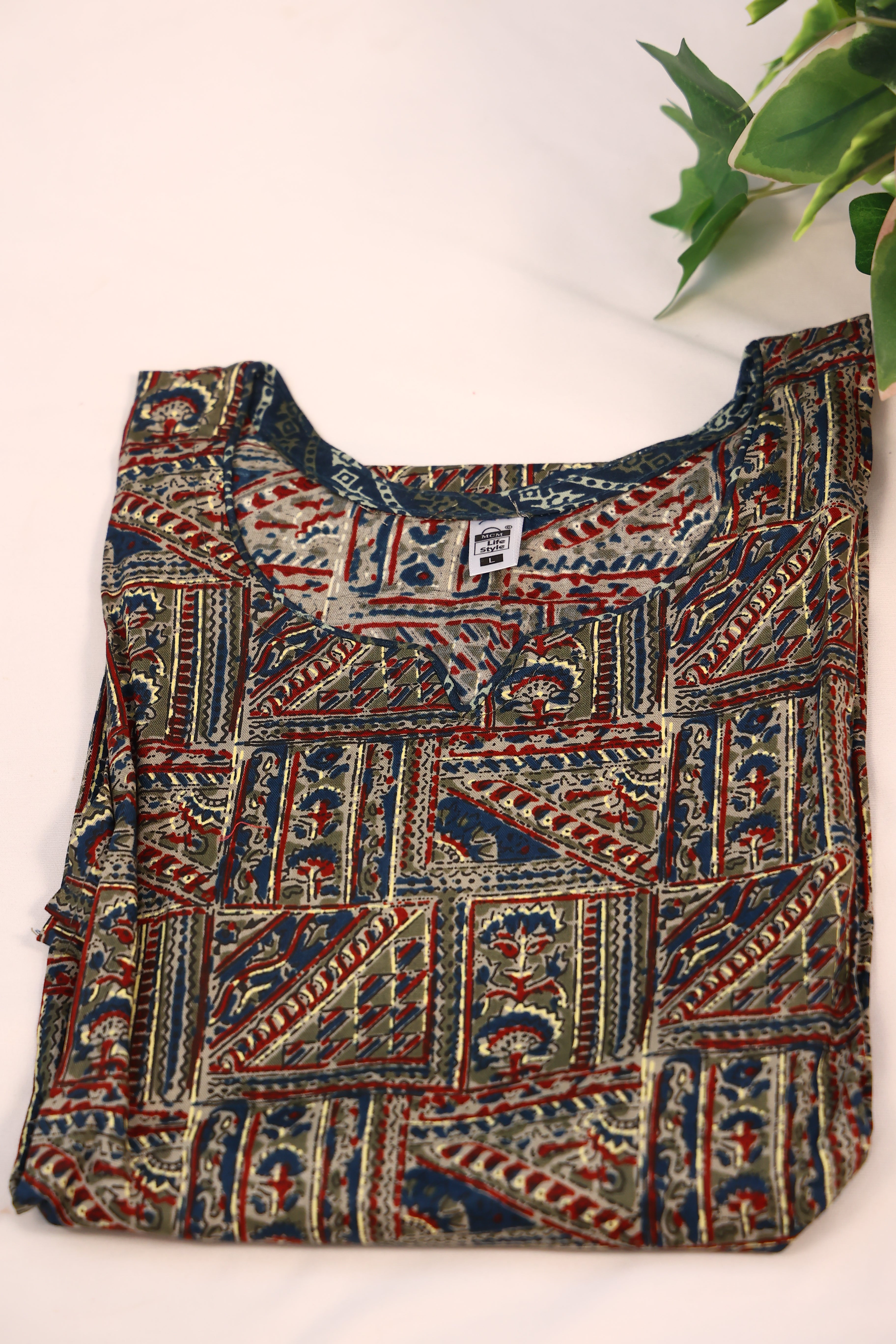 Pure Cotton Floral Printed Straight Kurta Set