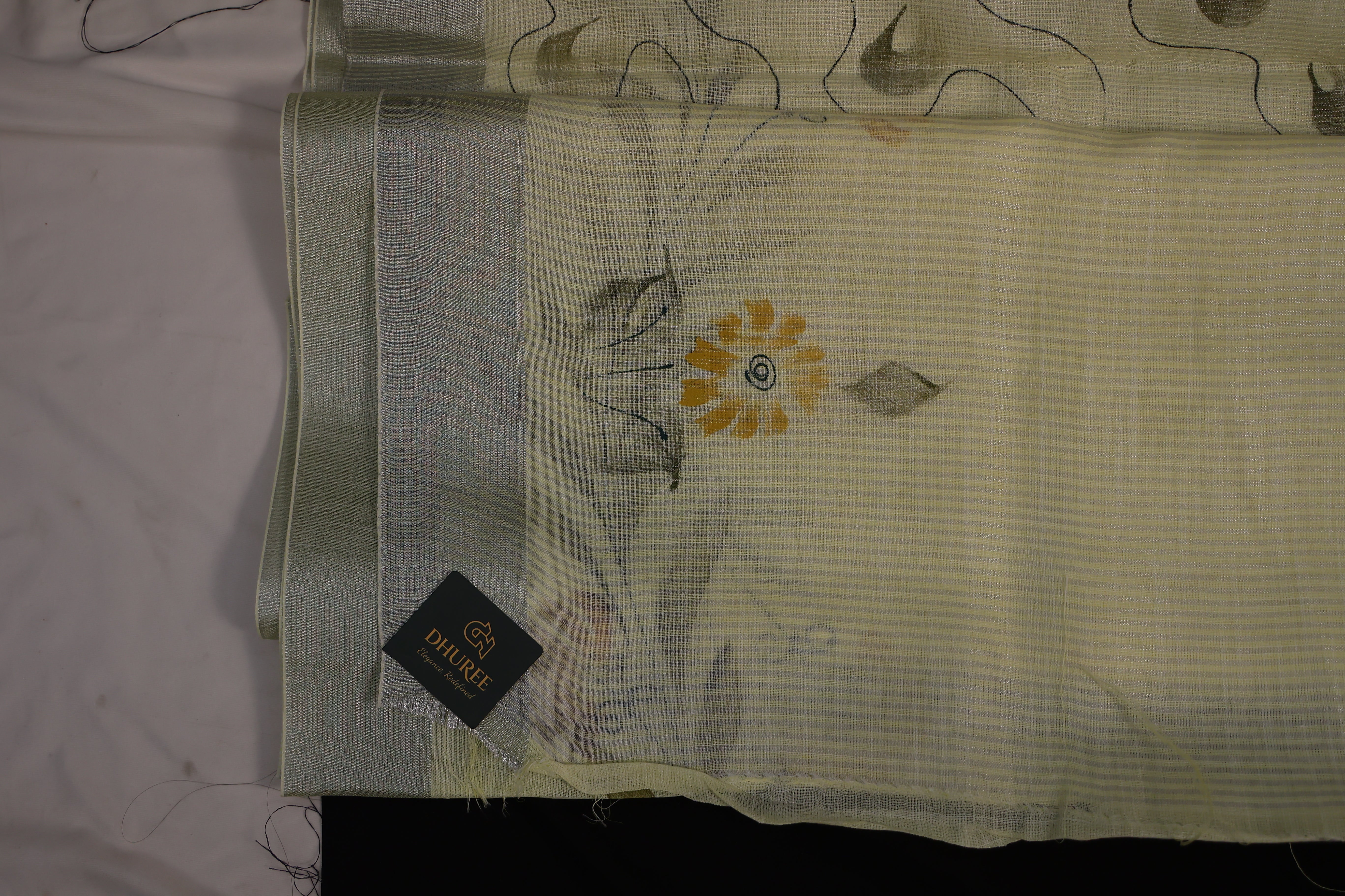 DHUREE COTTON LINEN SAREE.