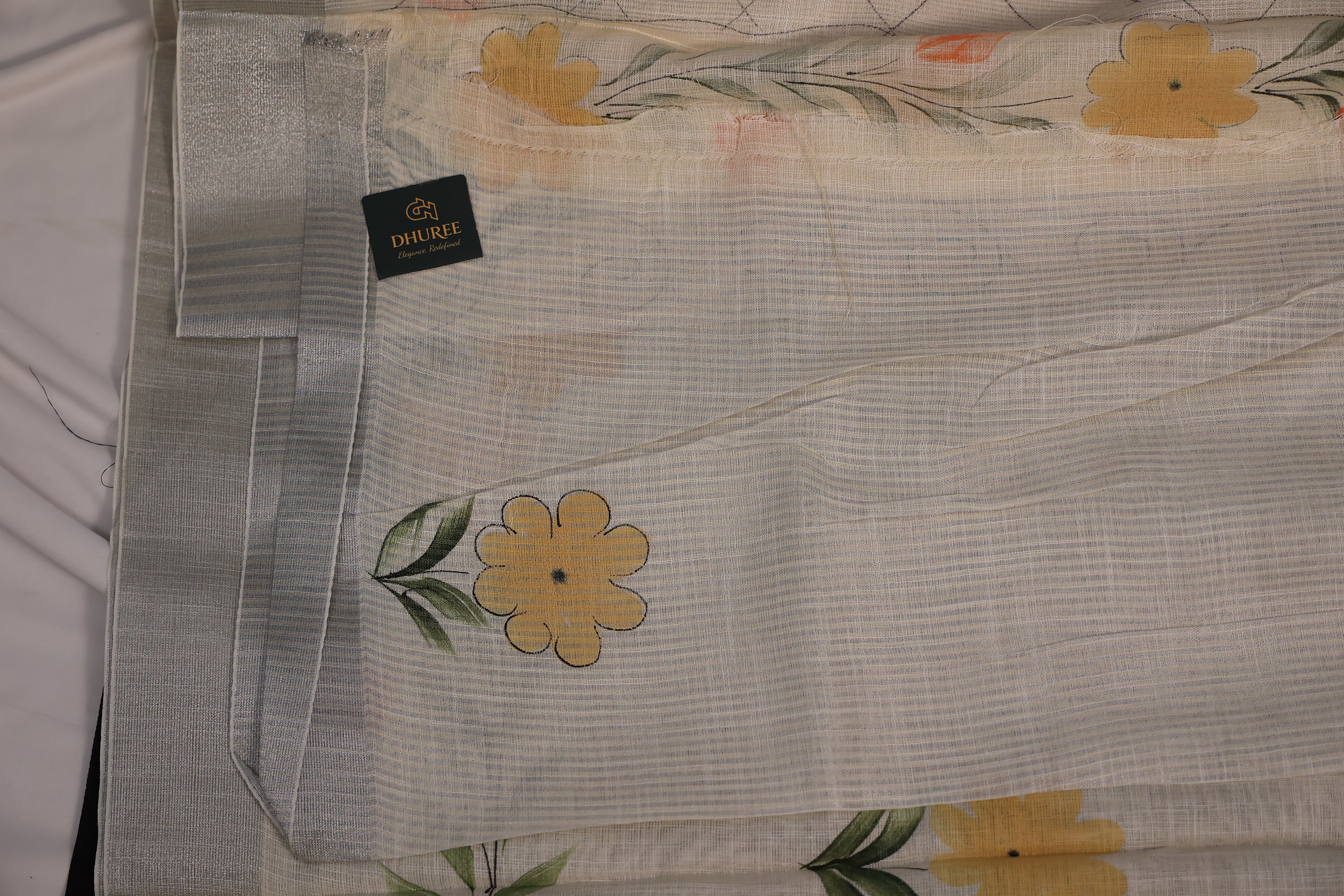 DHUREE COTTON LINEN SAREE.