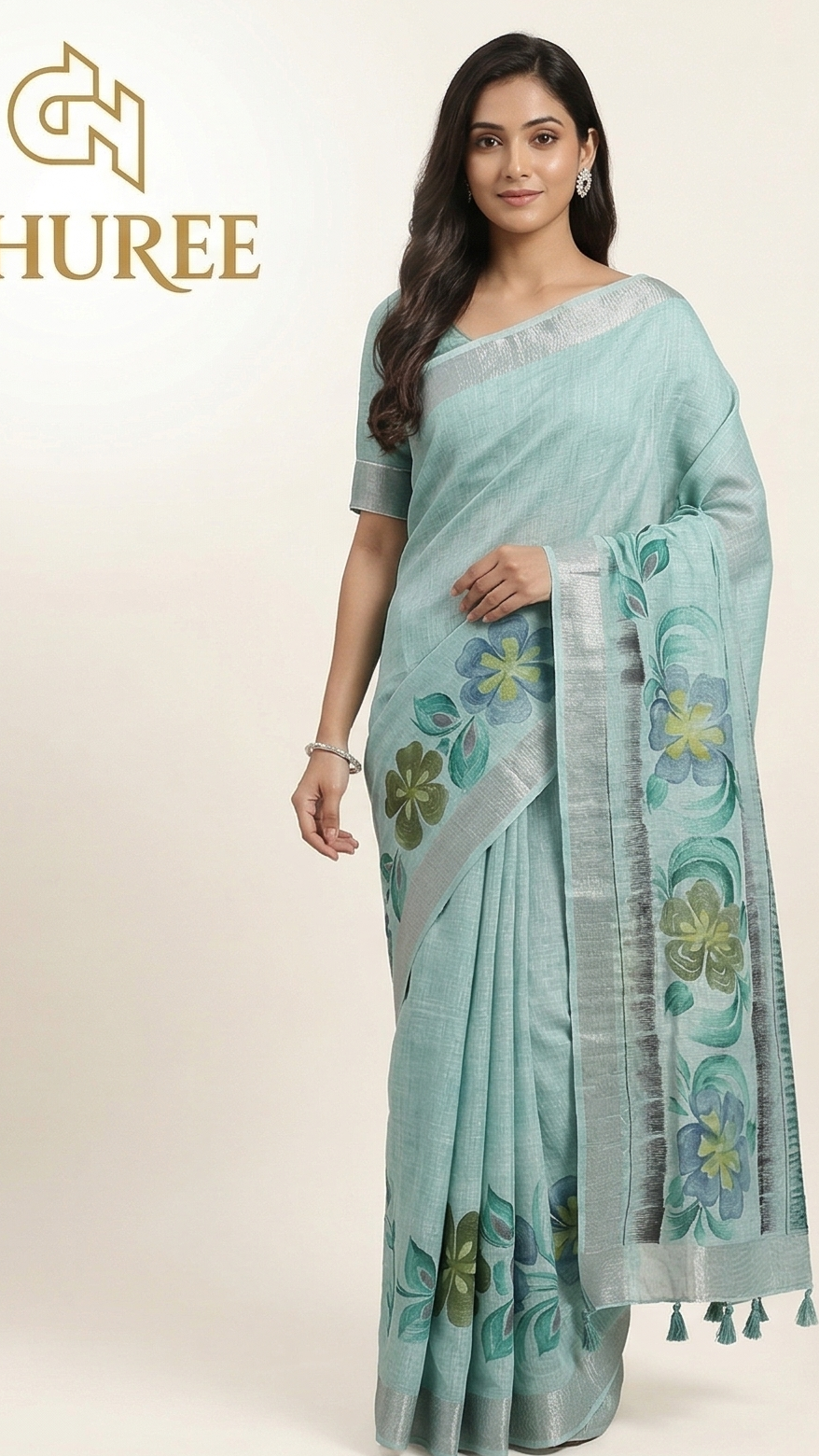 DHUREE COTTON LINEN SAREE.