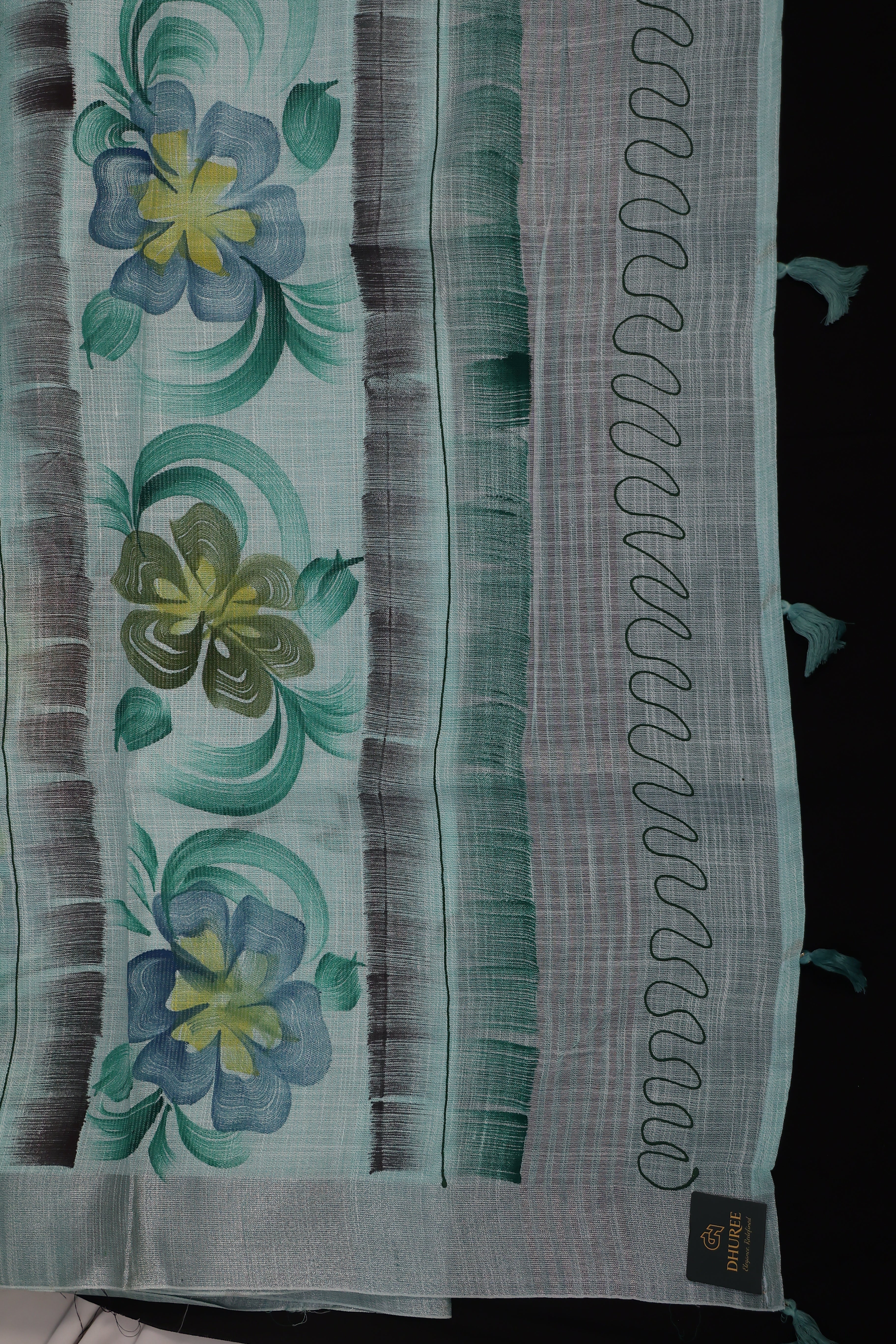 DHUREE COTTON LINEN SAREE.