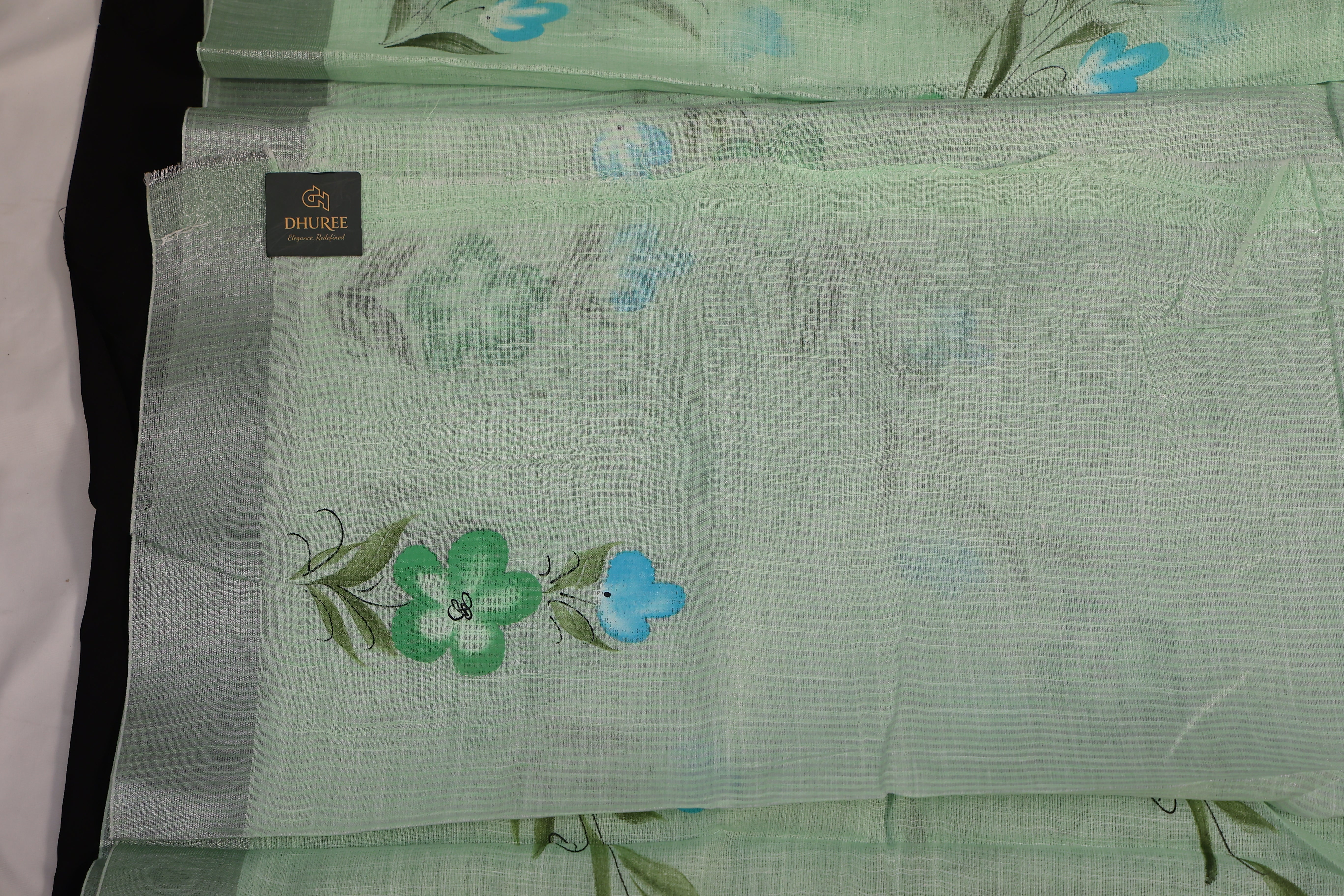 DHUREE COTTON LINEN SAREE.