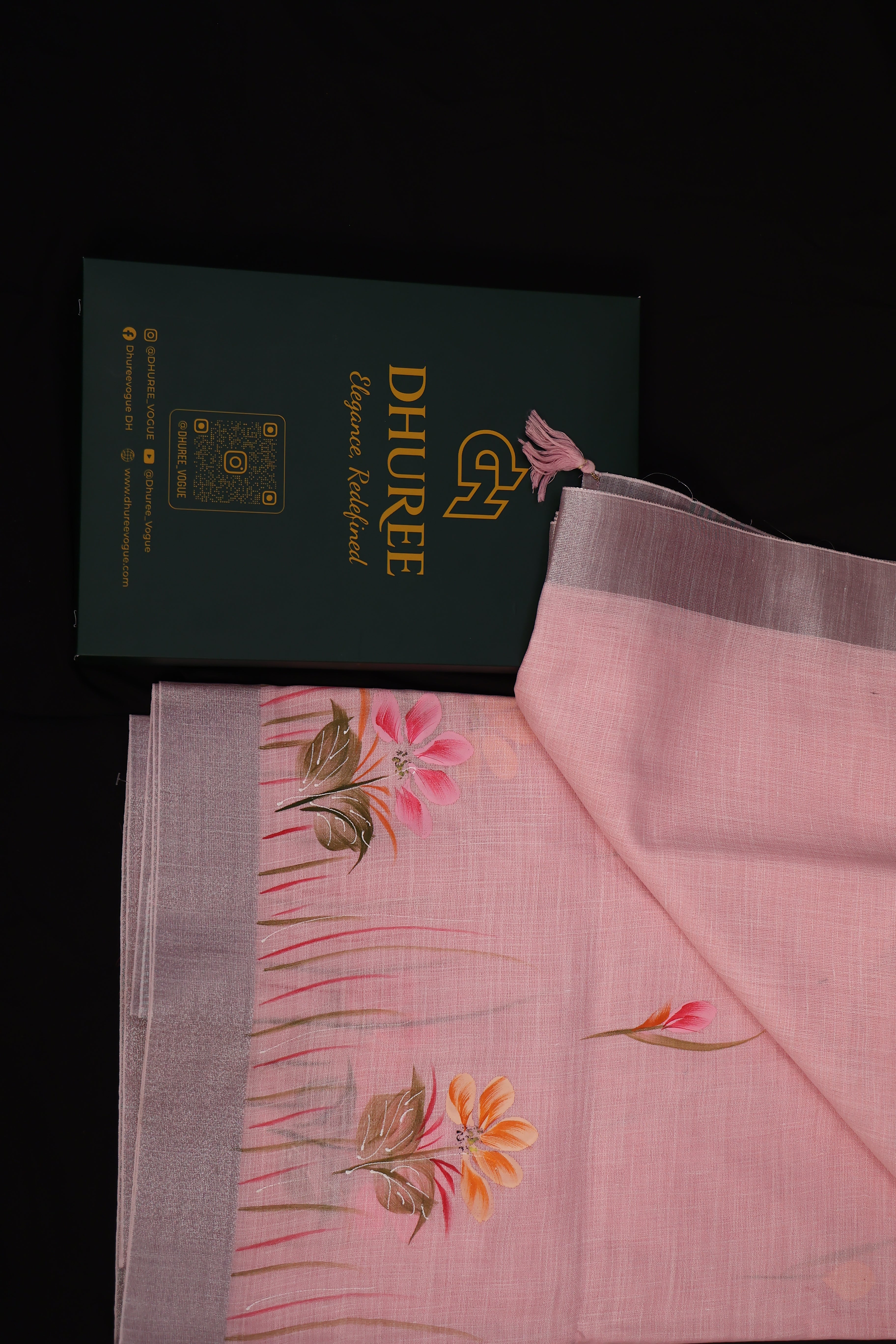 DHUREE COTTON LINEN SAREE.