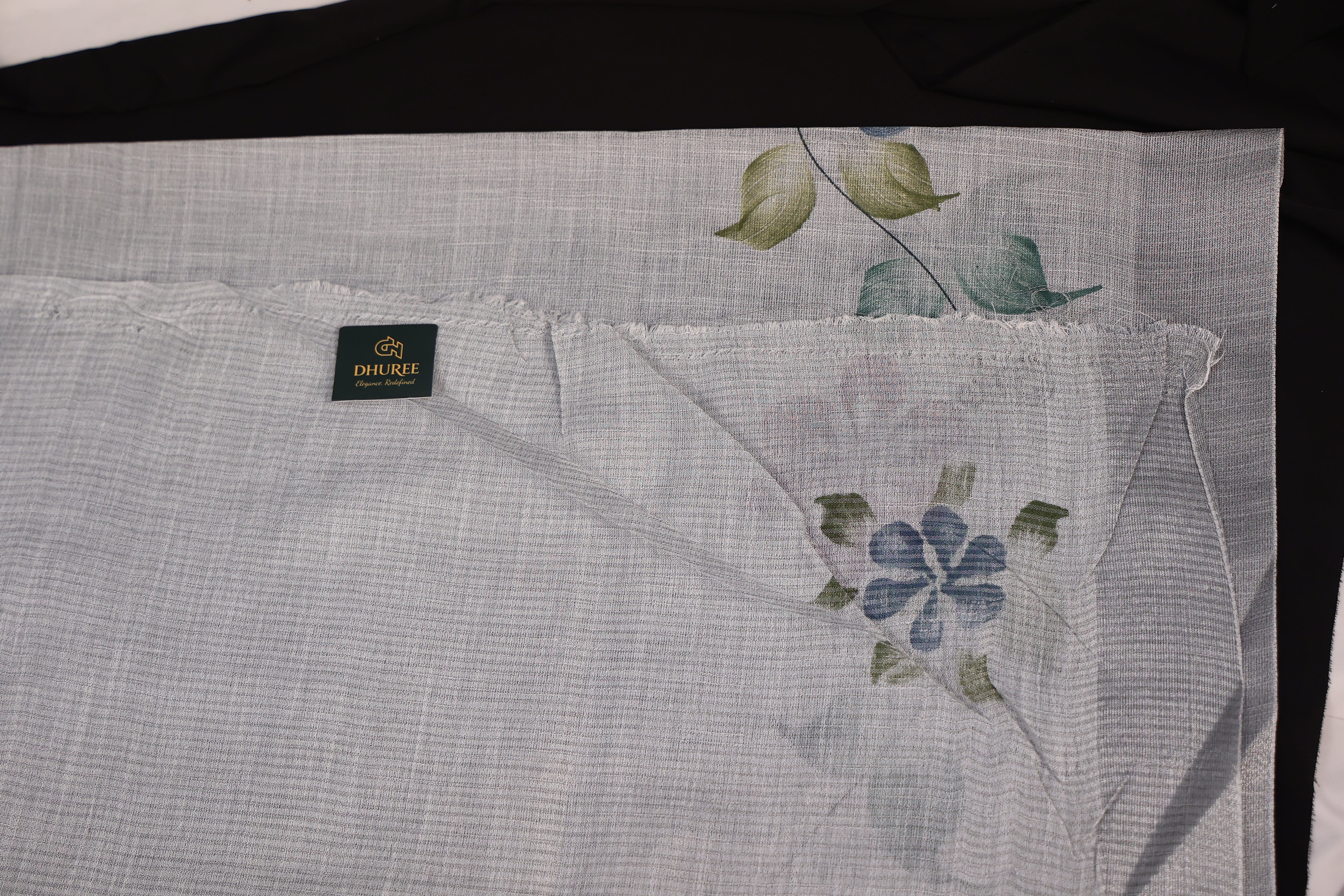 DHUREE COTTON LINEN SAREE.