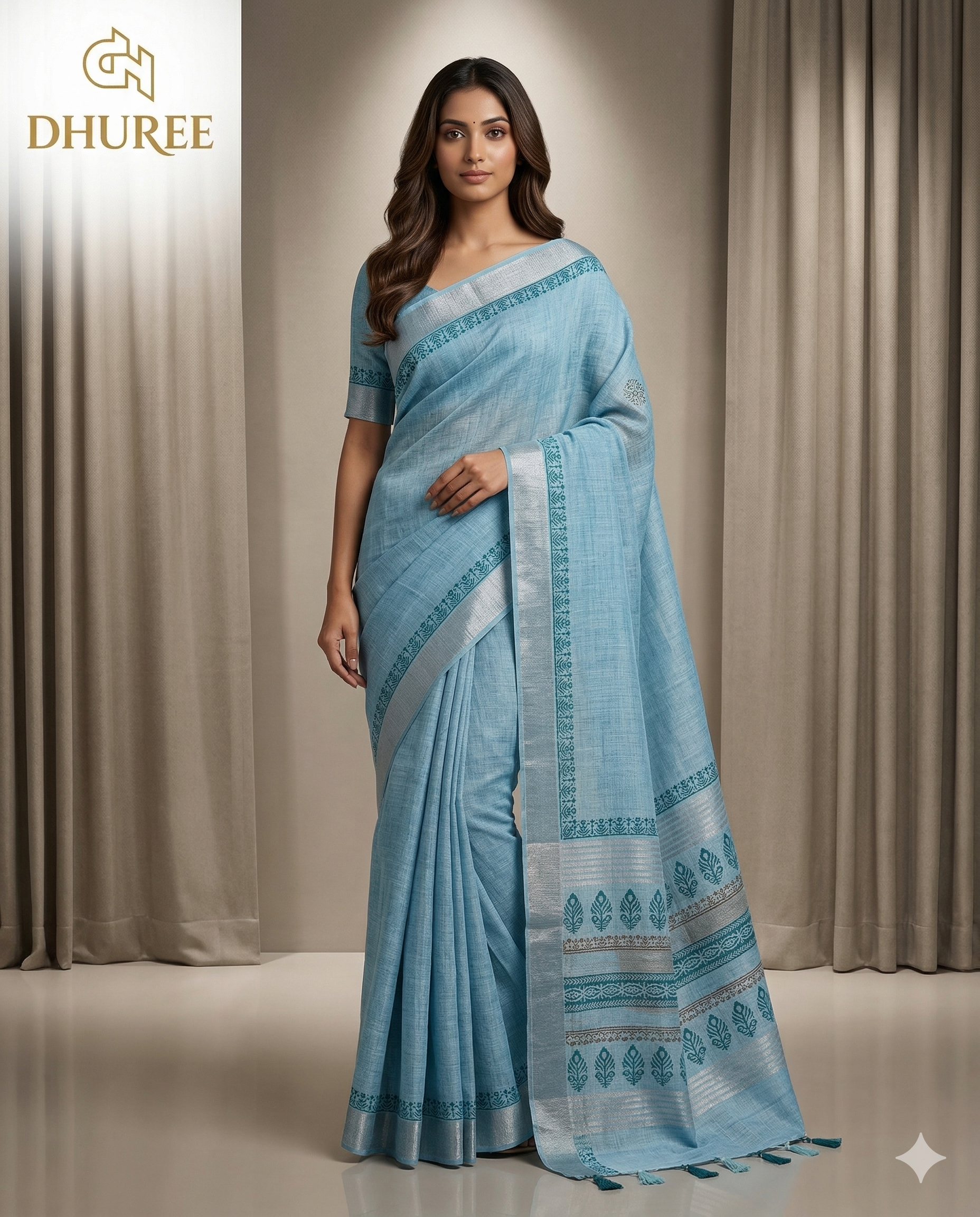 - DHUREE COTTON SILK SAREE.
