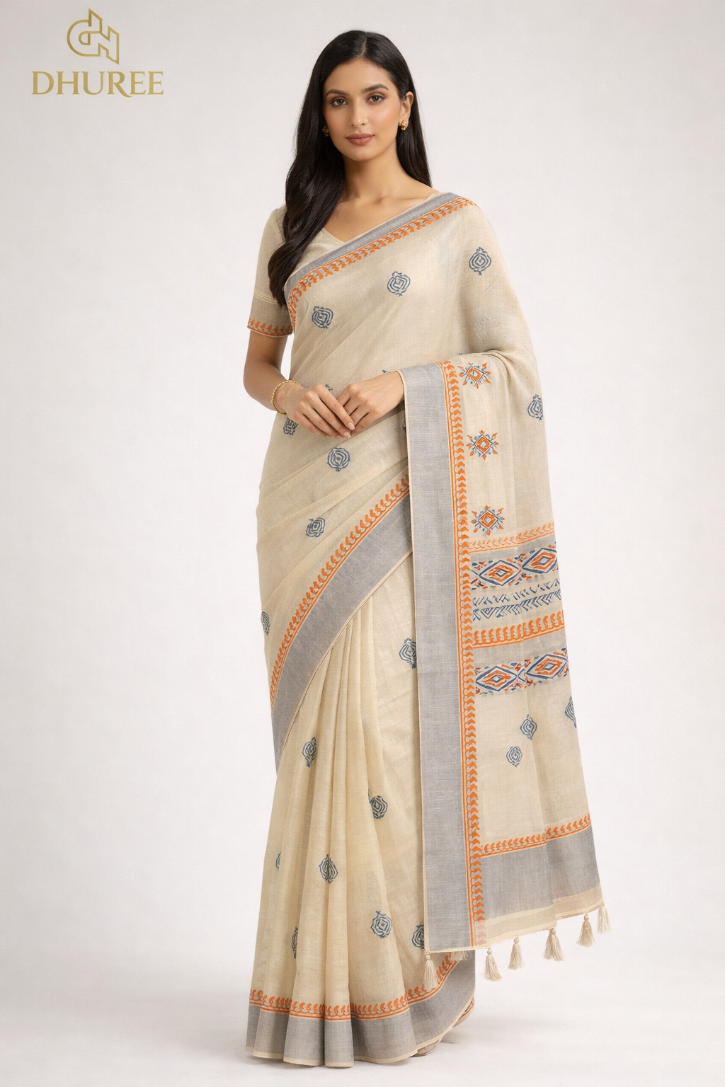 - DHUREE COTTON SILK SAREE.