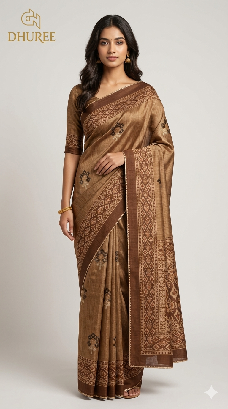 - DHUREE COTTON DOLPHIN SAREE.
