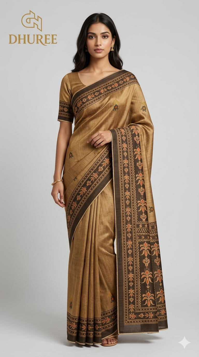- DHUREE COTTON DOLPHIN SAREE.