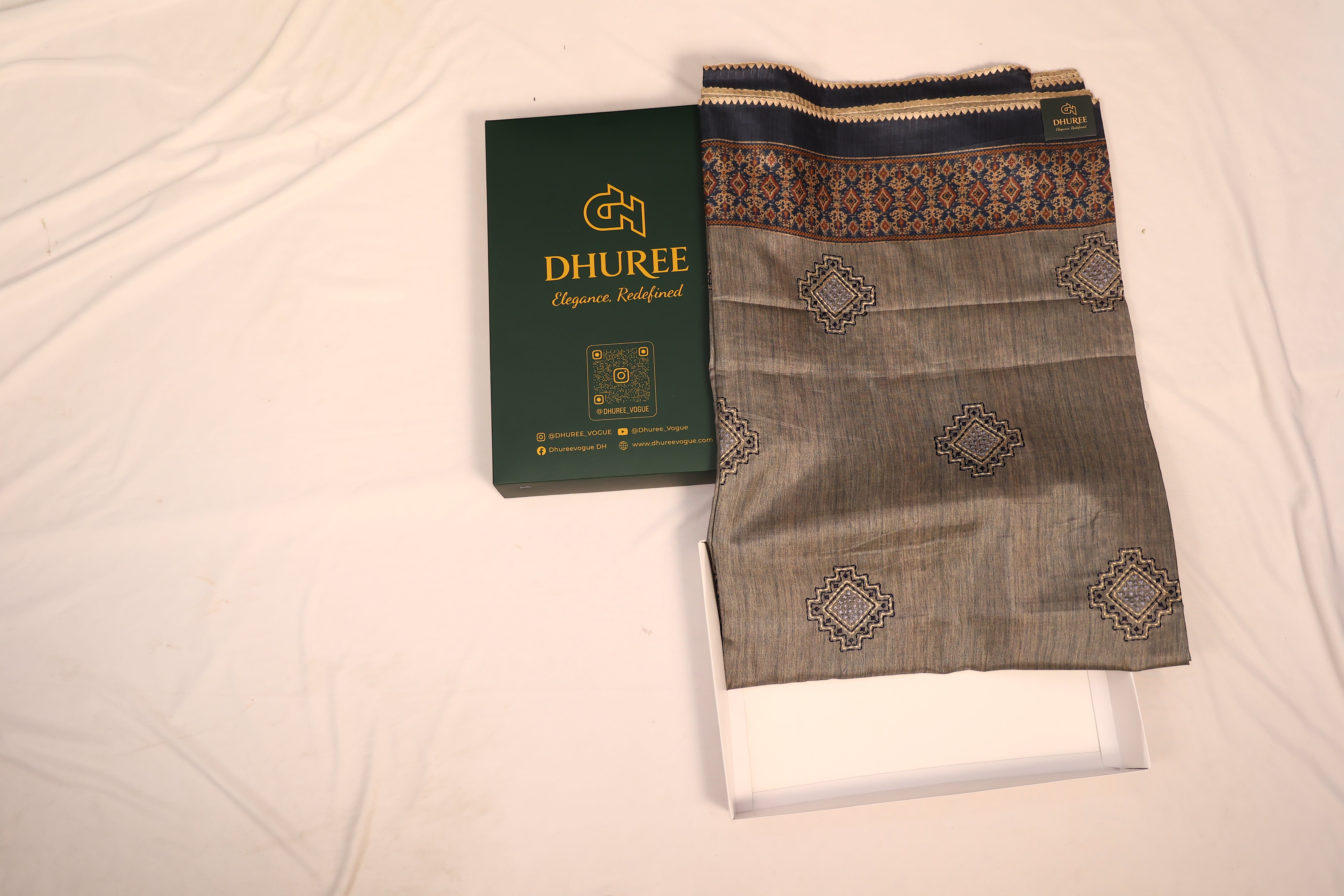 - DHUREE COTTON DOLPHIN SAREE.