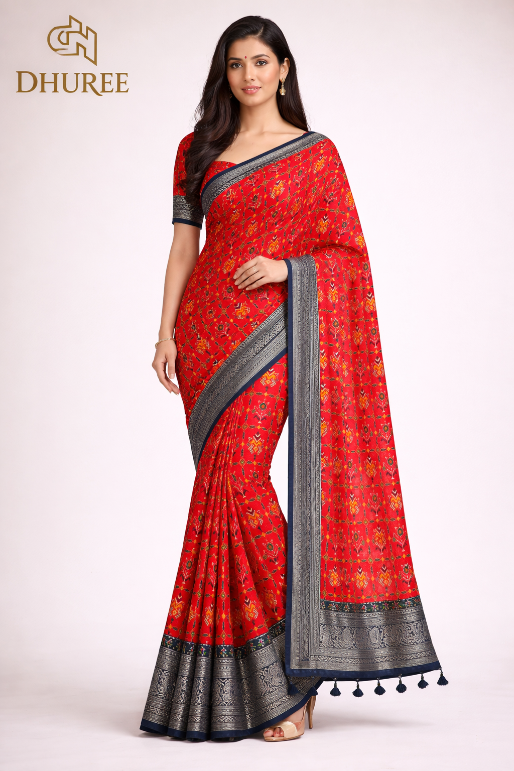 - DHUREE DOLA SILK SAREE.