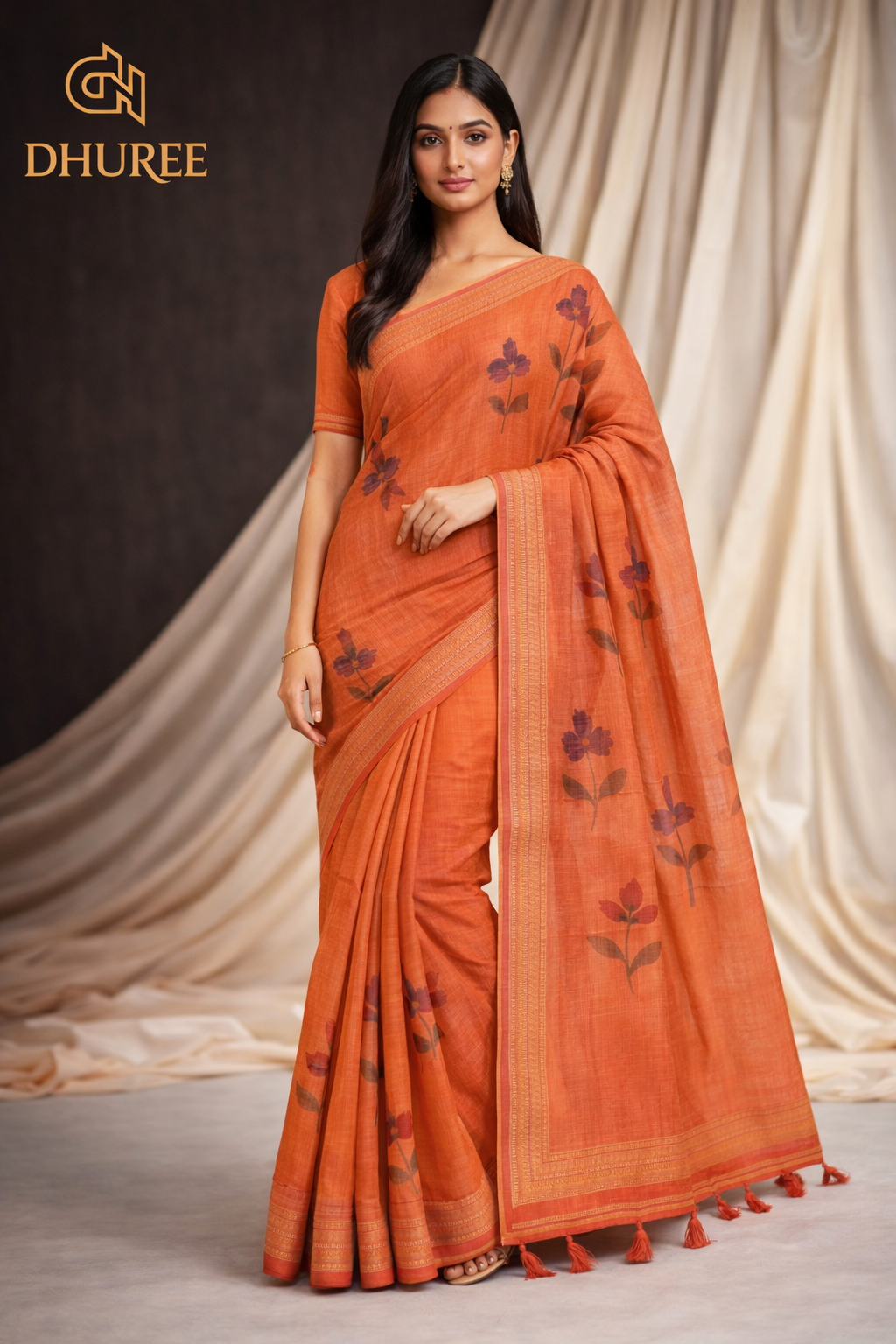 DHUREE BLENDED SILK SAREE.