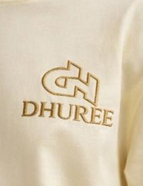 Stone Beige Β Mens Oversized /drop shoulderdouble silicon wash( biowashed) with Logo Embroidery