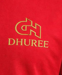 Red Mens Oversized /drop shoulder double silicon wash( bio washed)-with Logo Embroidery..