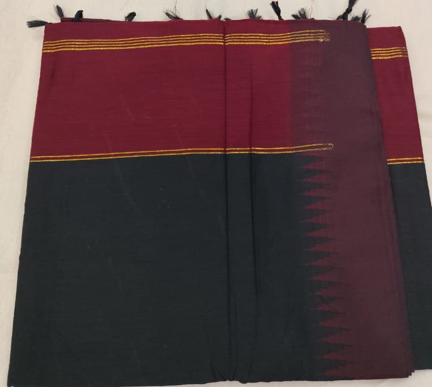 DHUREE KORVAI BORDER SILK COTTON SAREES