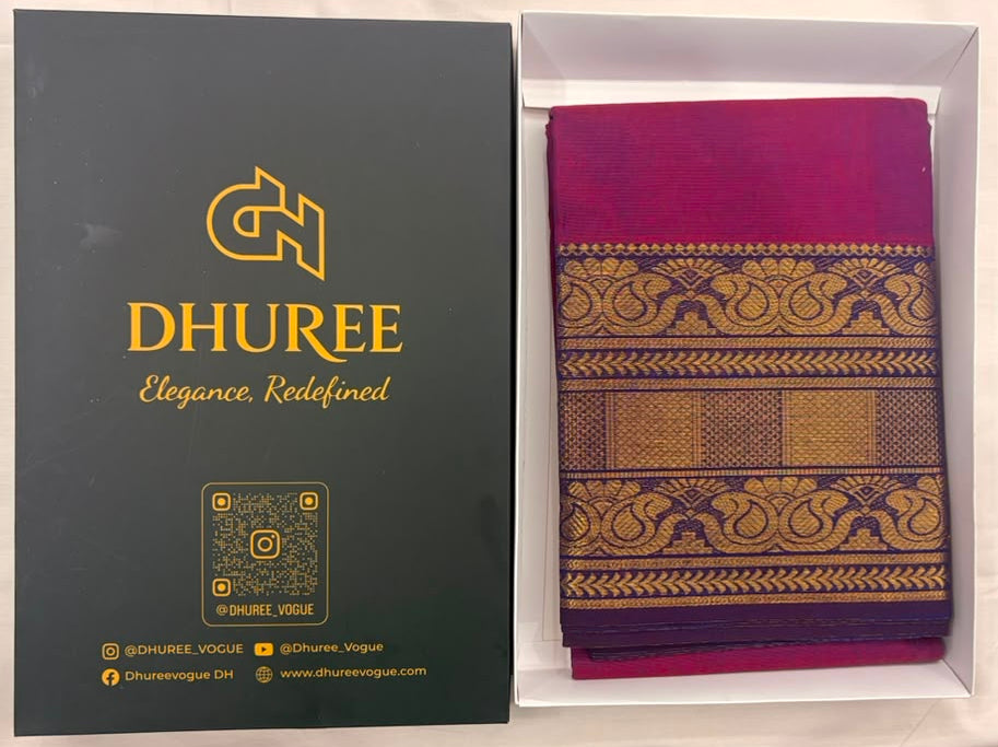 DHUREE GRAND KANCHI COTTON SAREES.