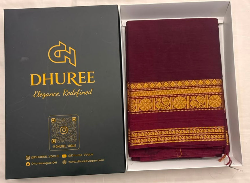DHUREE GRAND KANCHI COTTON SAREES.