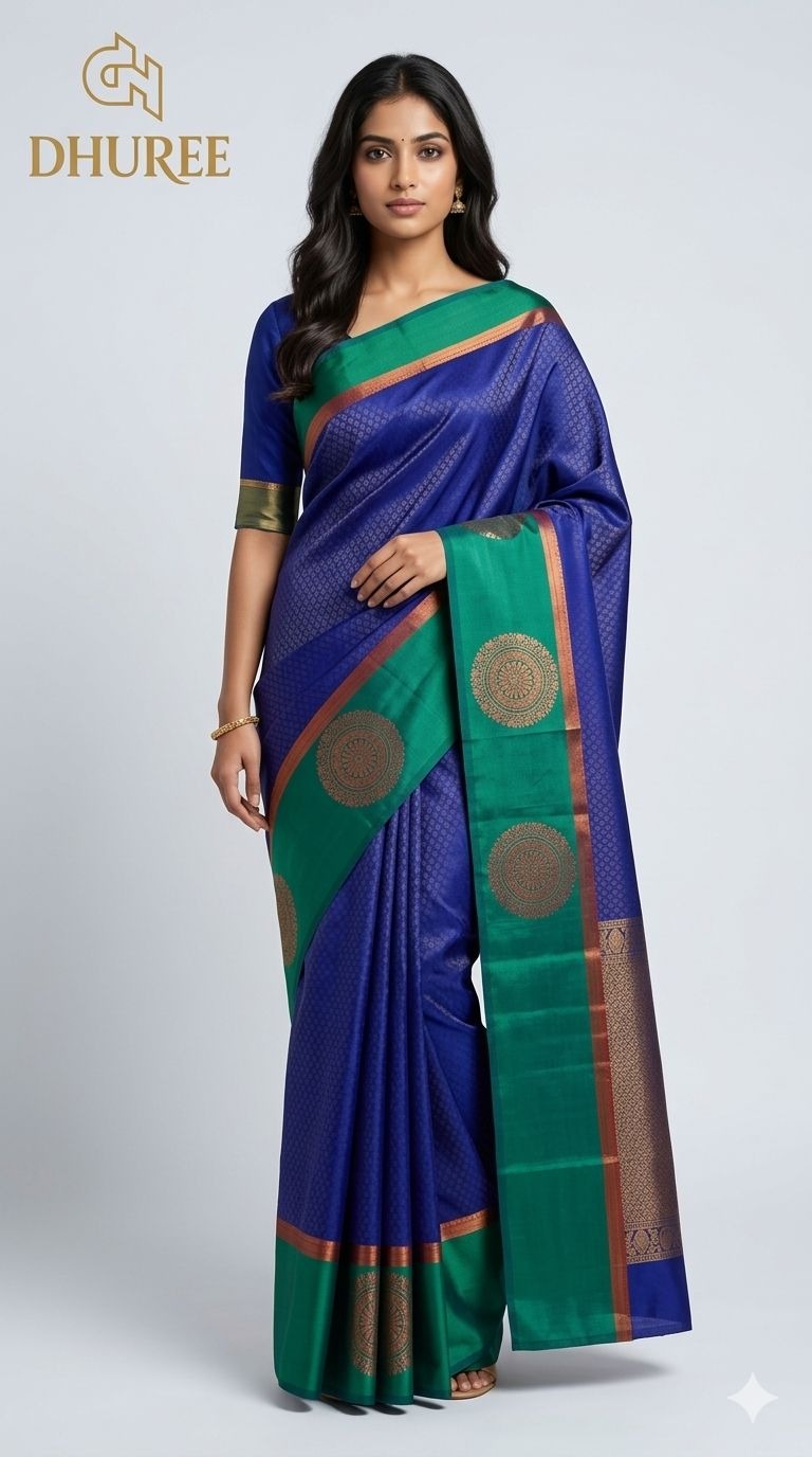 DHUREE Premium Quality Kalyani cotton saree/Lata Gadwal Paithani