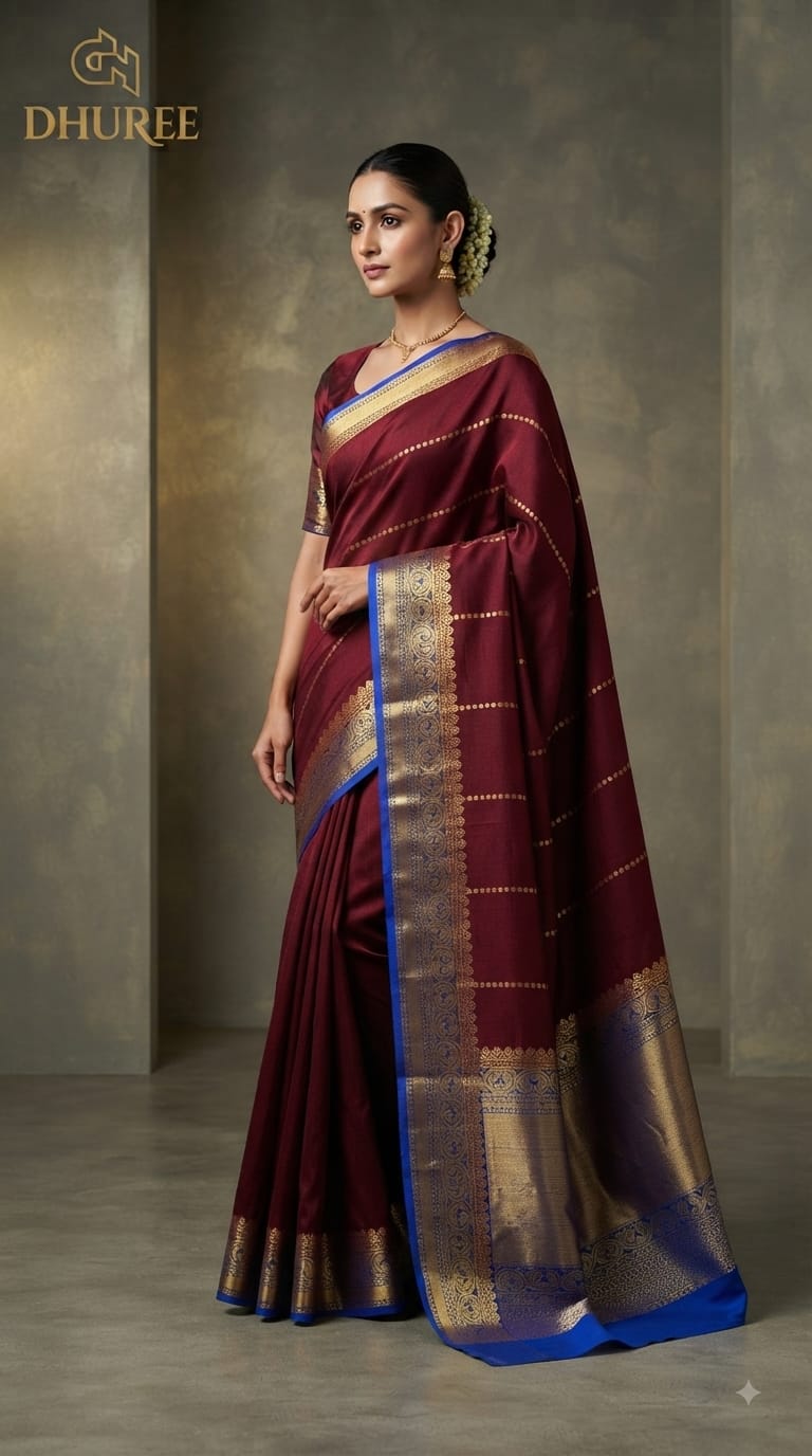 DHUREE SEMI CRAPE SILK SAREES
