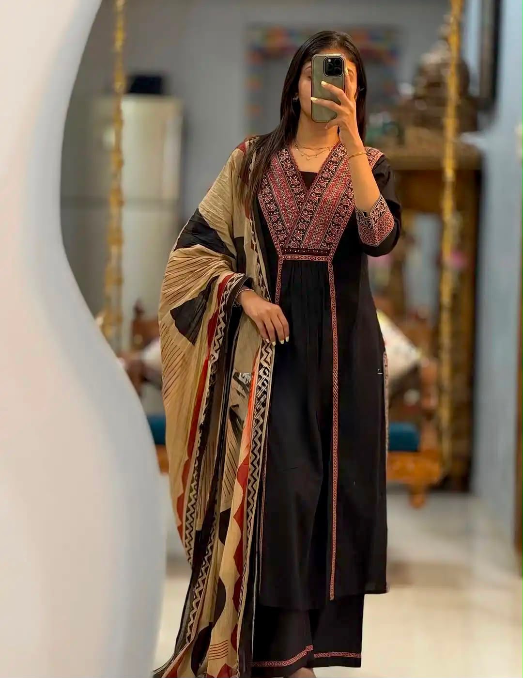 Women's Pure Cotton Floral Printed Straight Kurta Set