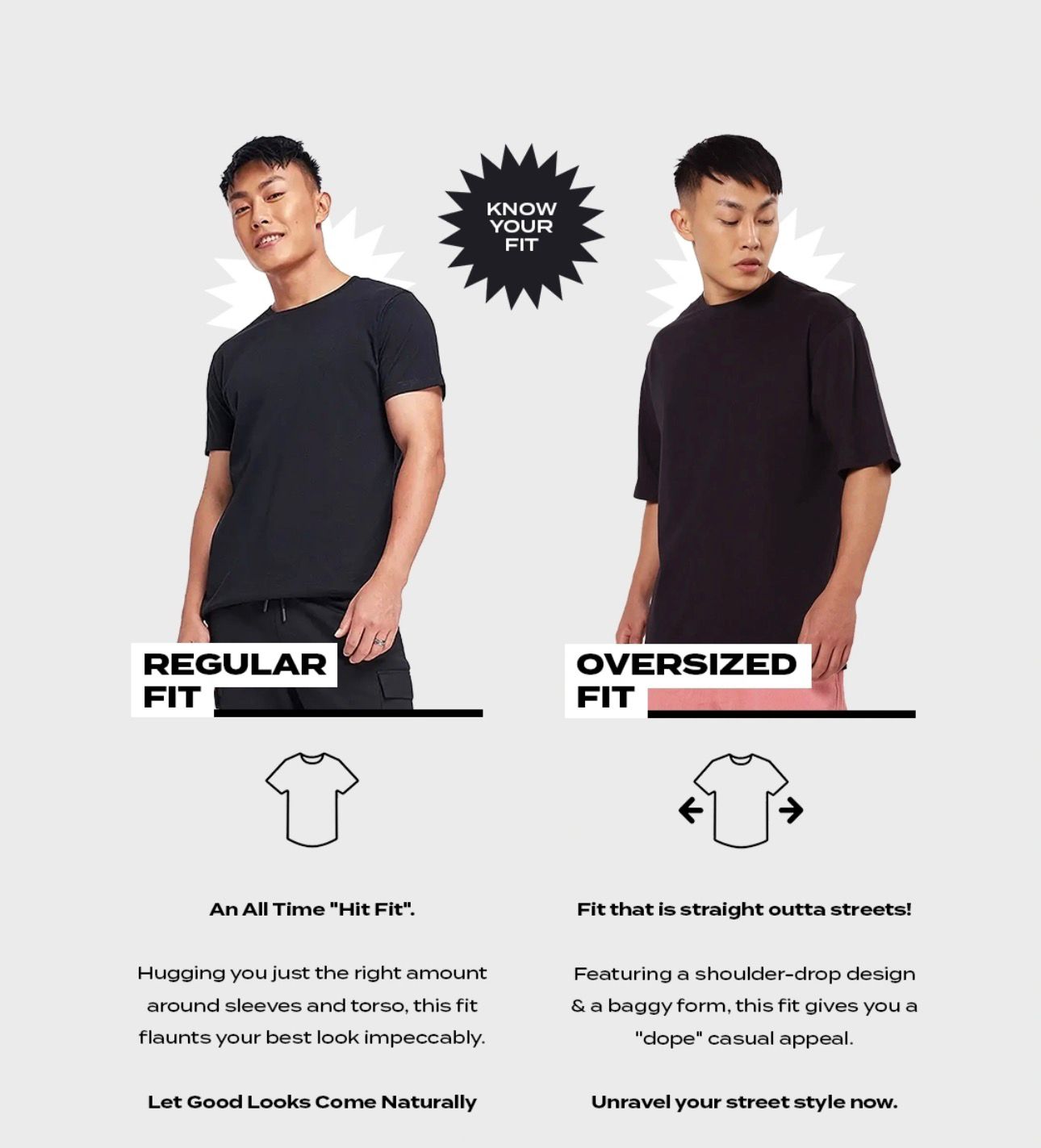 White Men`s Round Neck Solid Oversized T-shirt with Logo Embroidery.
