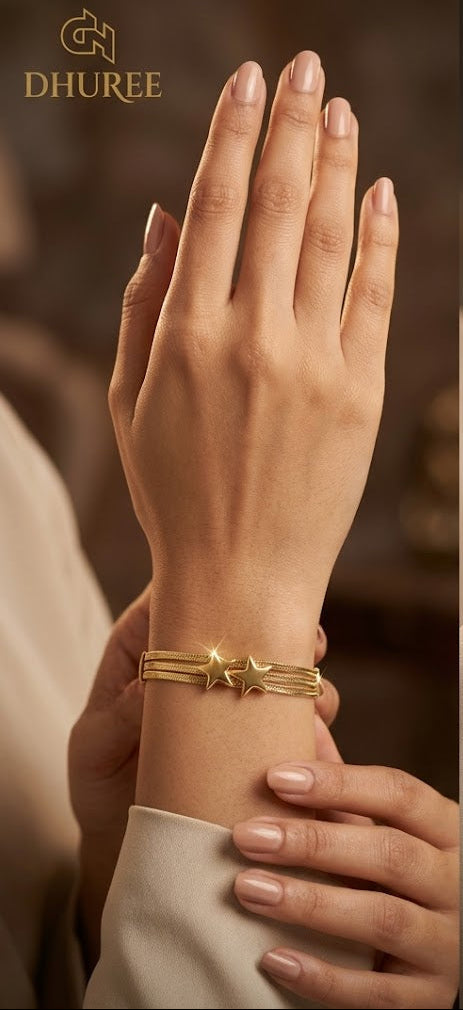 Rosegold Plated Clover Design Bracelet