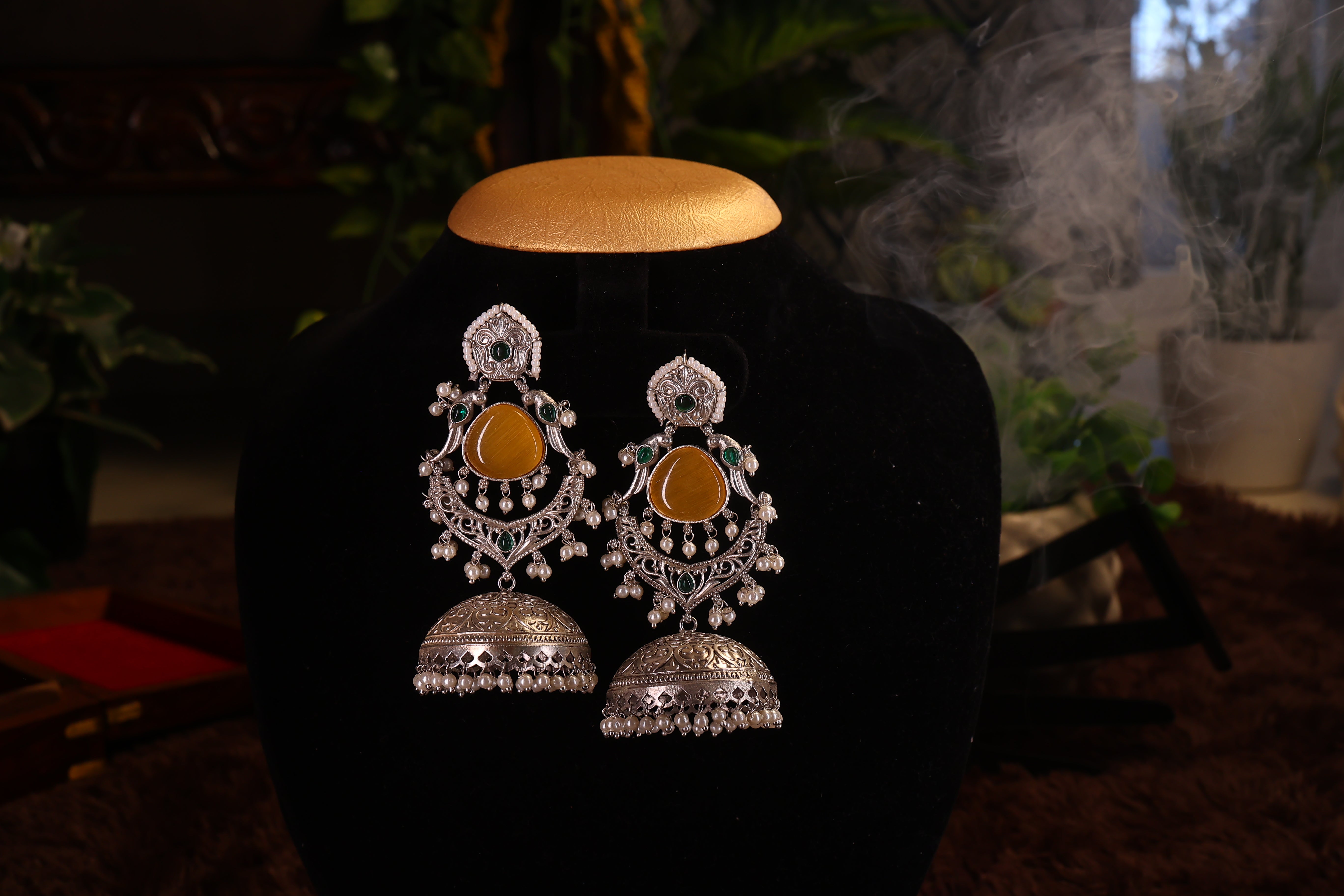 Women's Traditional Oxidized Jhumkas
