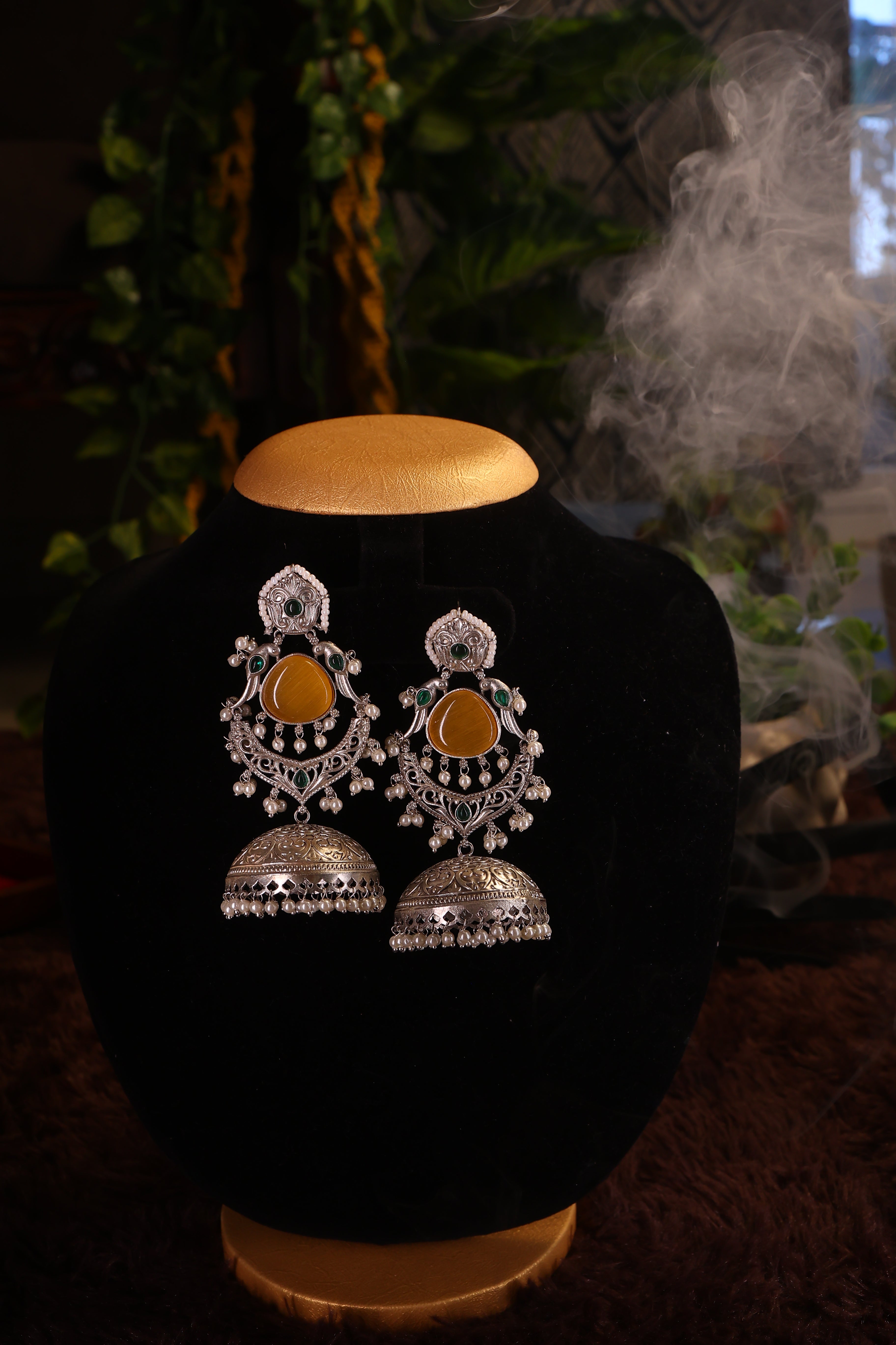 Women's Traditional Oxidized Jhumkas