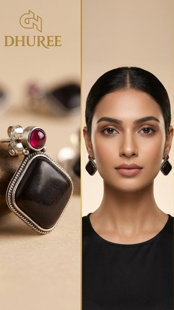 Women Square Stud Earrings