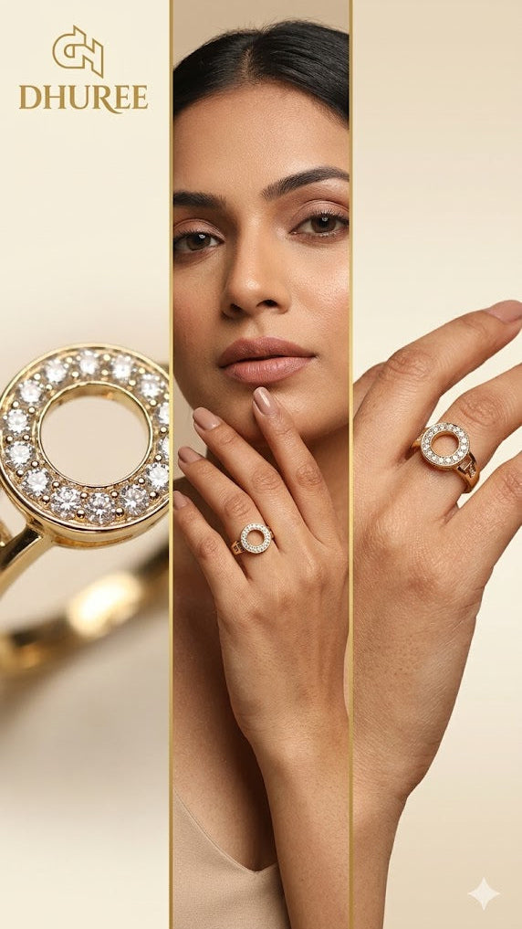 Trendy Zircon Stackable Finger Ring for Women-Small Size