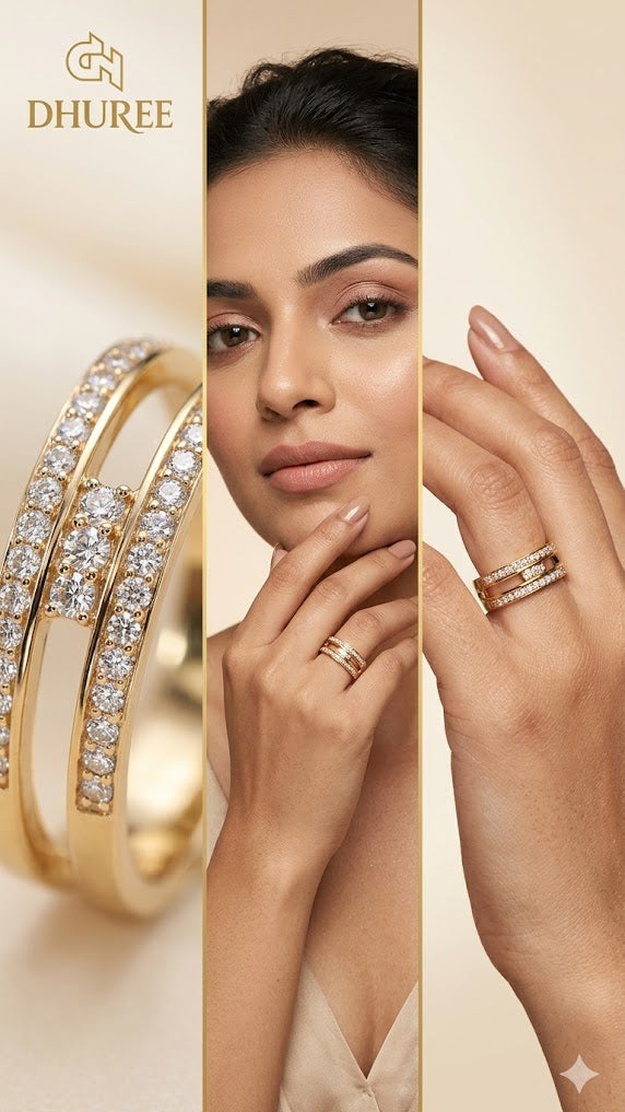 Casual Wear Trendy Zircon Stackable Finger Ring For Women-Small Size