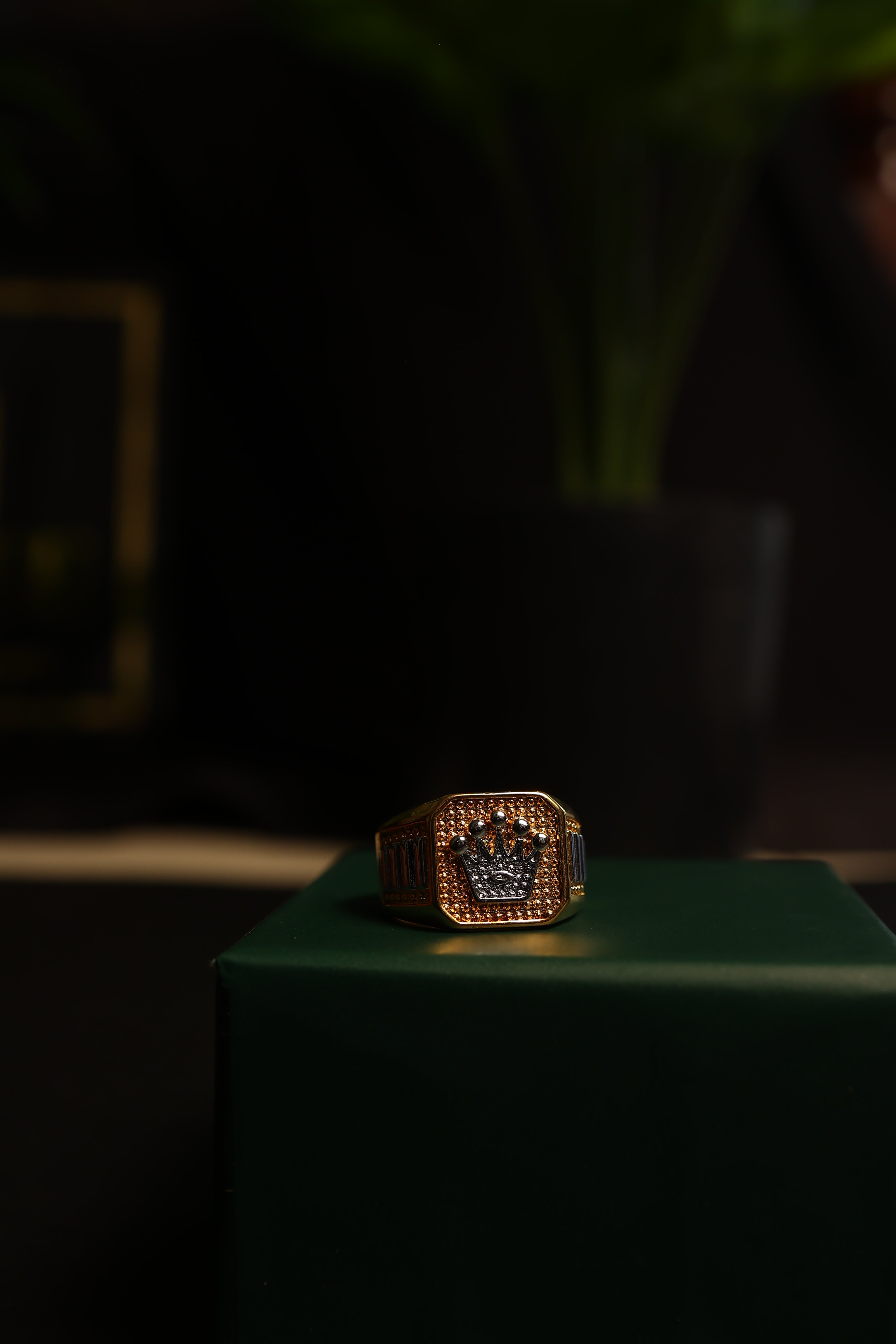 Golden Zircon Glory Ring For Him